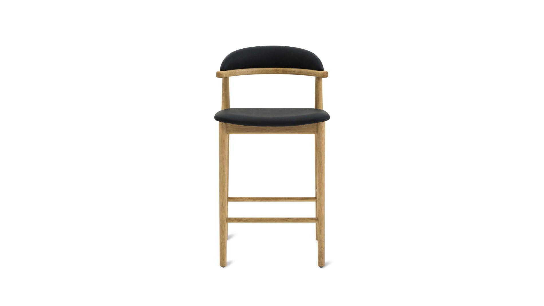 Count On Me Counter Stool, Oak, Black Seat_image