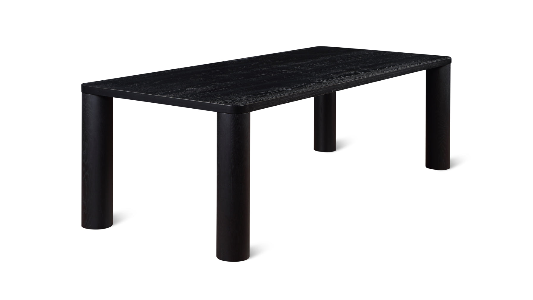 Field Dining Table, Seats 8-10 People, Black Oak_image
