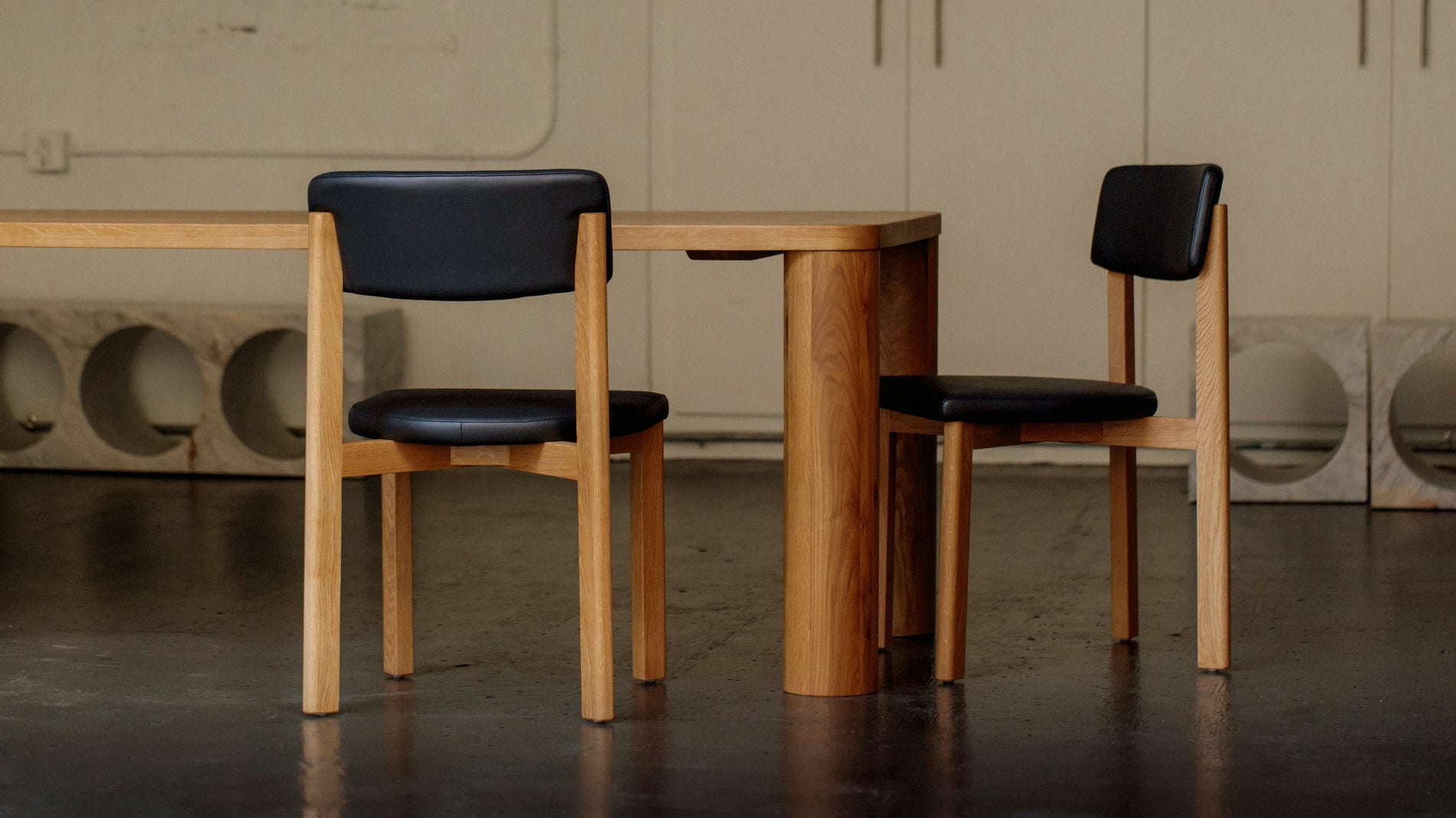 Frame Dining Chair, Oak, Caviar_image