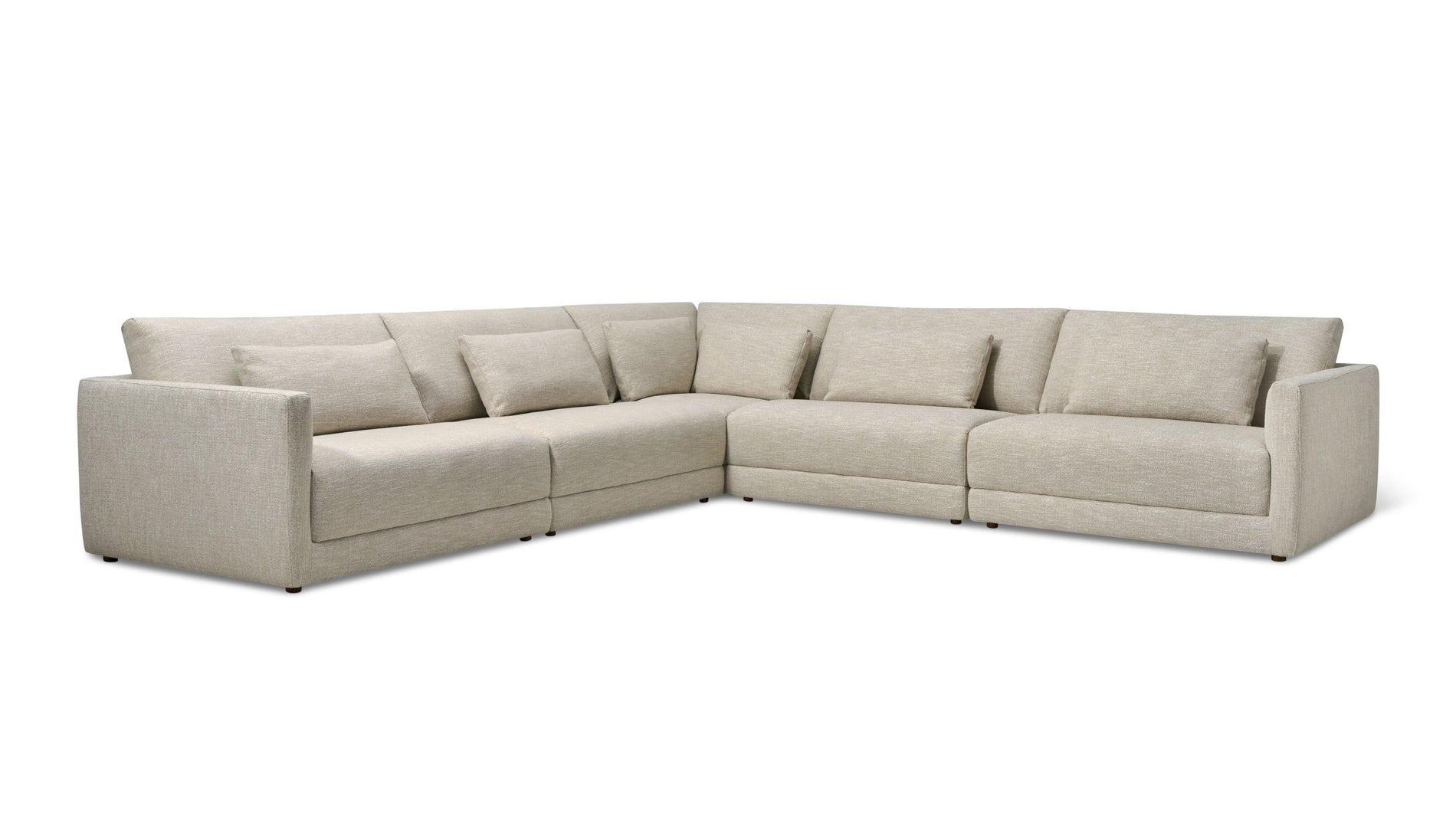 Wind Down 5-Piece Modular Sectional Closed, Flax_image