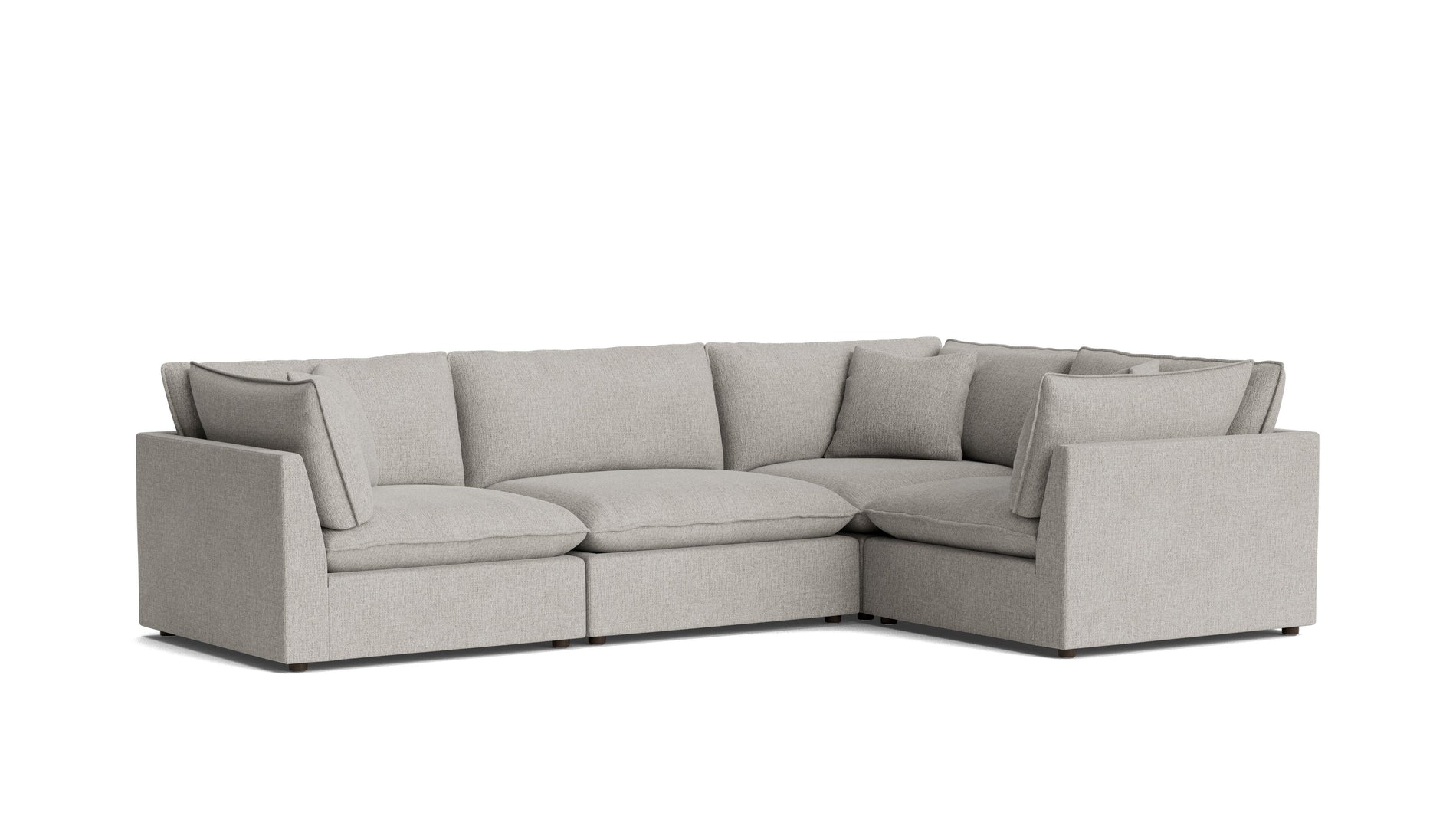Chill Time 4-Piece Modular Sectional Closed, Heather_image