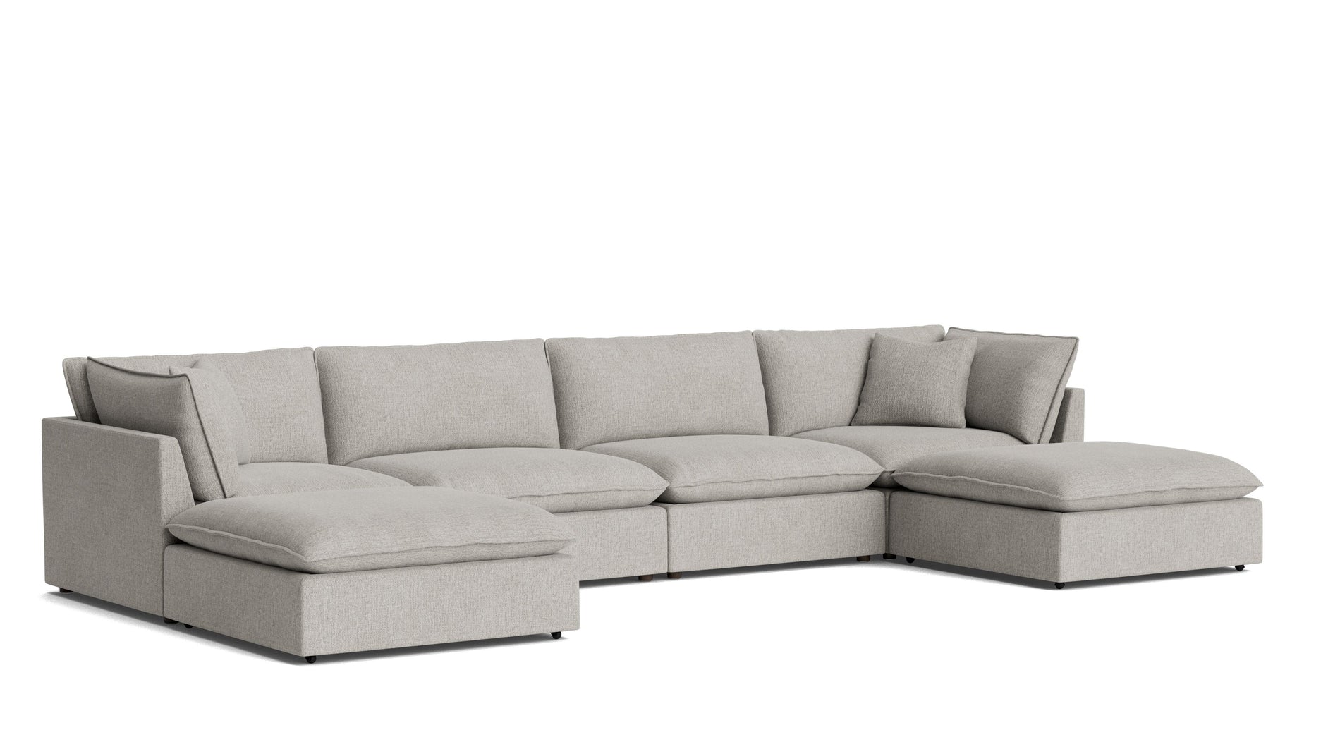Chill Time 6-Piece Modular U-Shaped Sectional, Heather_image