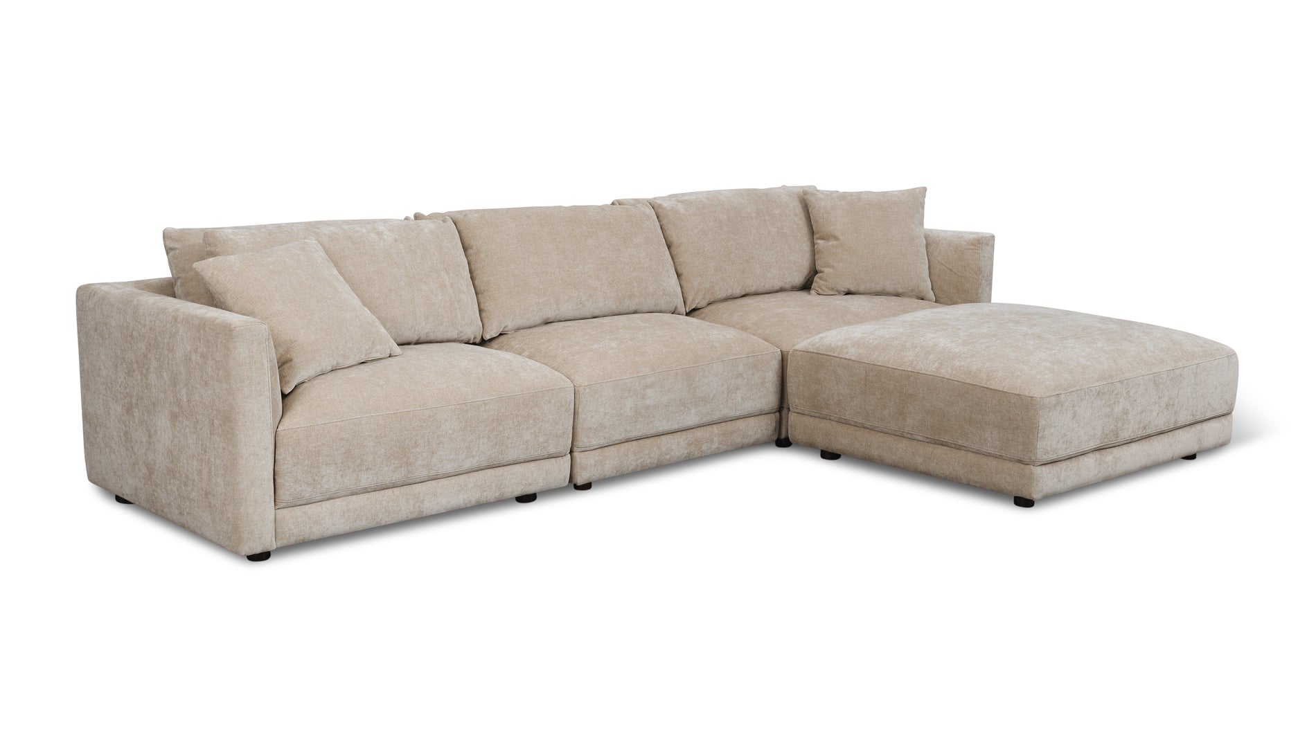 Soft Spot 4-Piece Modular Sectional, Cashew_image