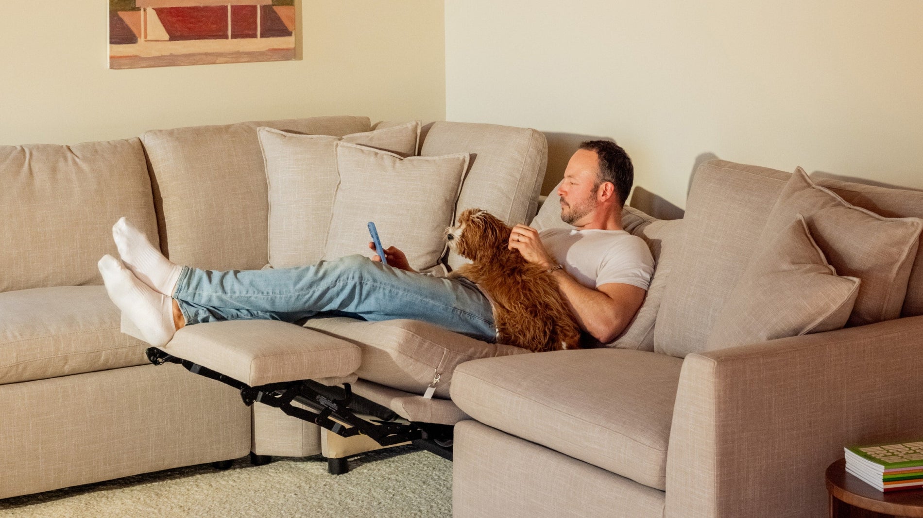 Lift Off Power Recliner 3-Piece Modular Sofa, Light Pebble_image