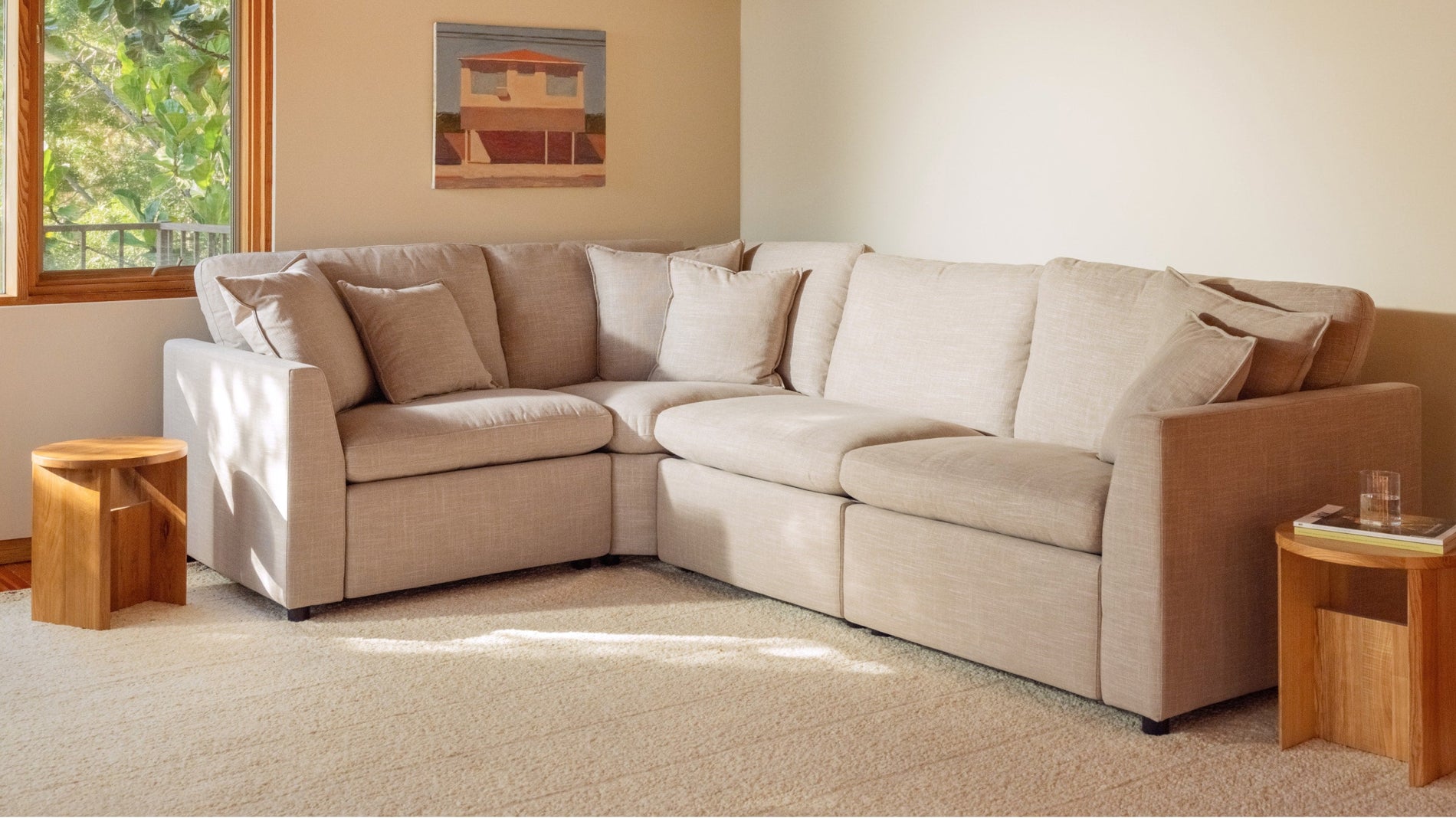 Lift Off Power Recliner 4-Piece Modular Sectional, Light Pebble_image