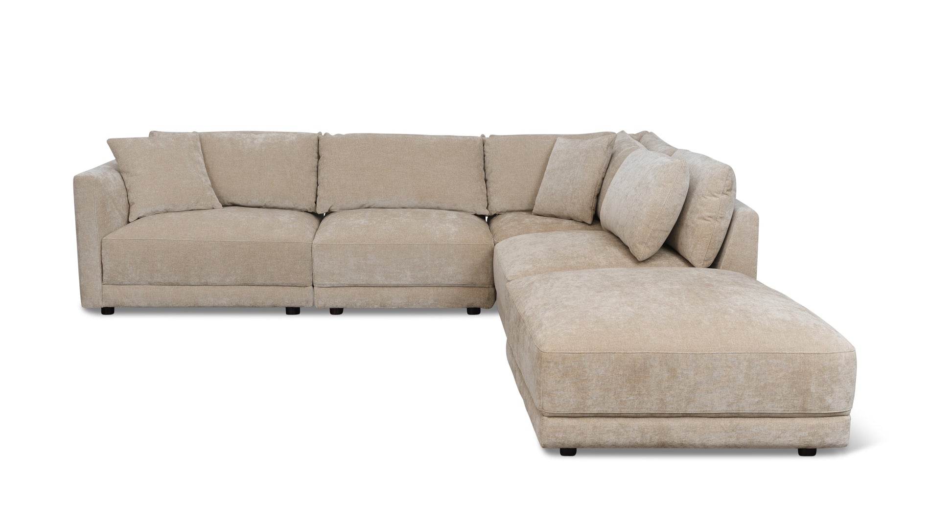 Soft Spot 5-Piece Modular Sectional Right, Cashew_image