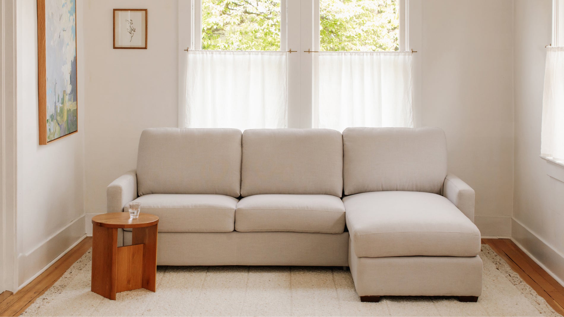 Sleep Over Sofa Bed Sectional (Left or Right), Full, Clay_image