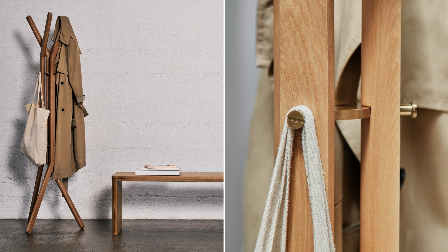 Unwind Coatrack, Stained Oak_image