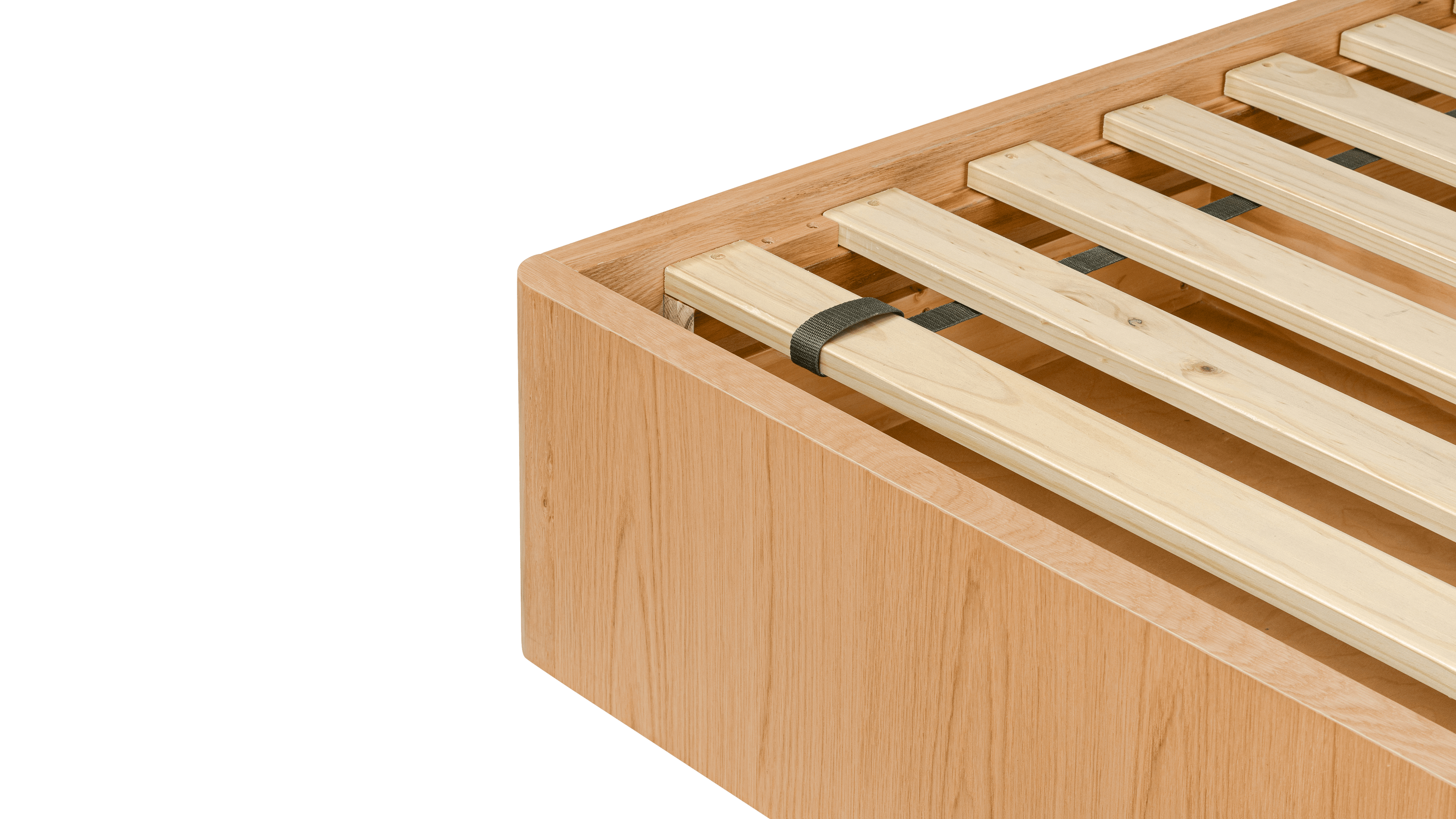 Form Bed With Storage, Queen, White Oak - Image 10