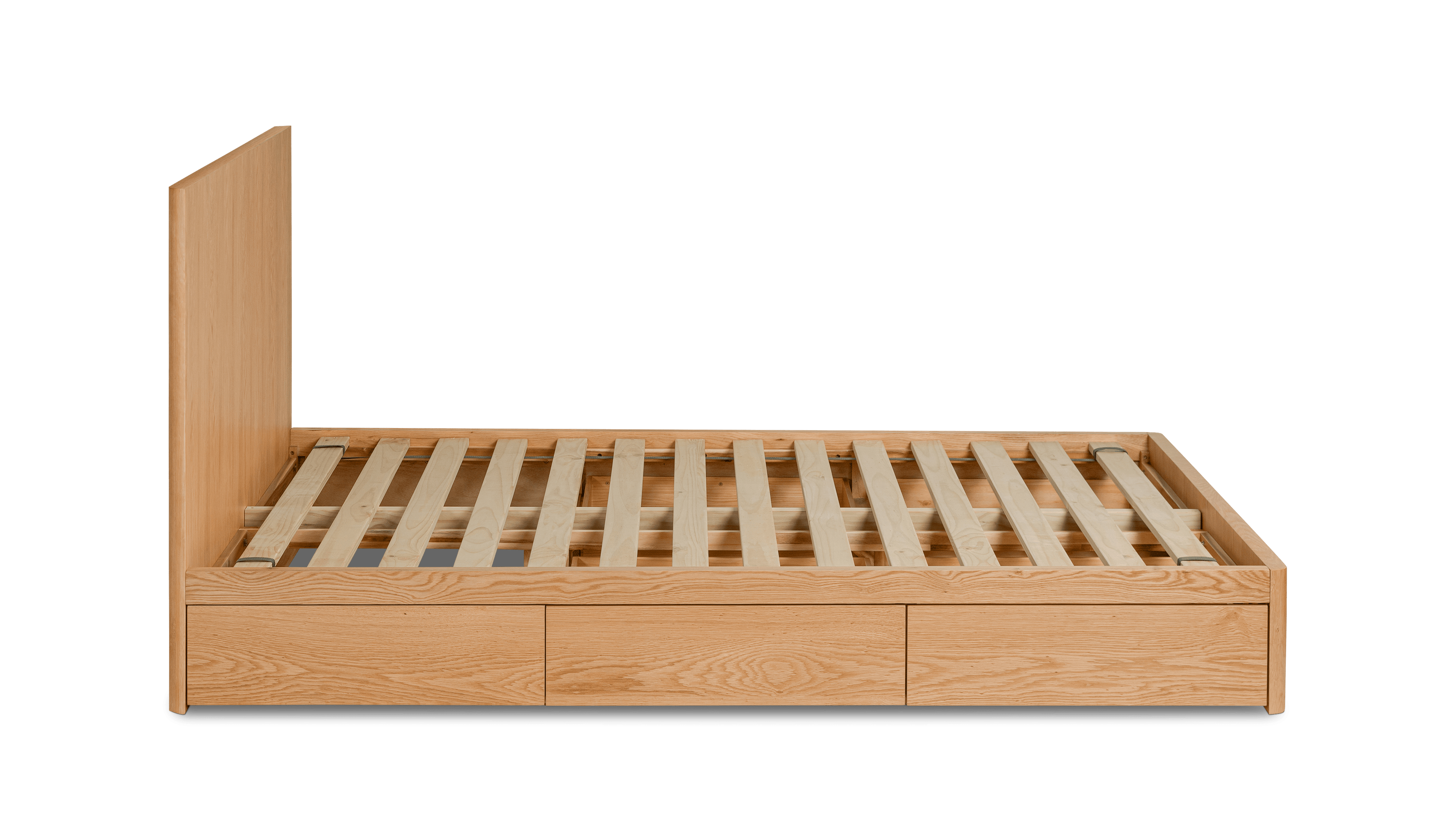 Form Bed With Storage, Queen, White Oak - Image 7