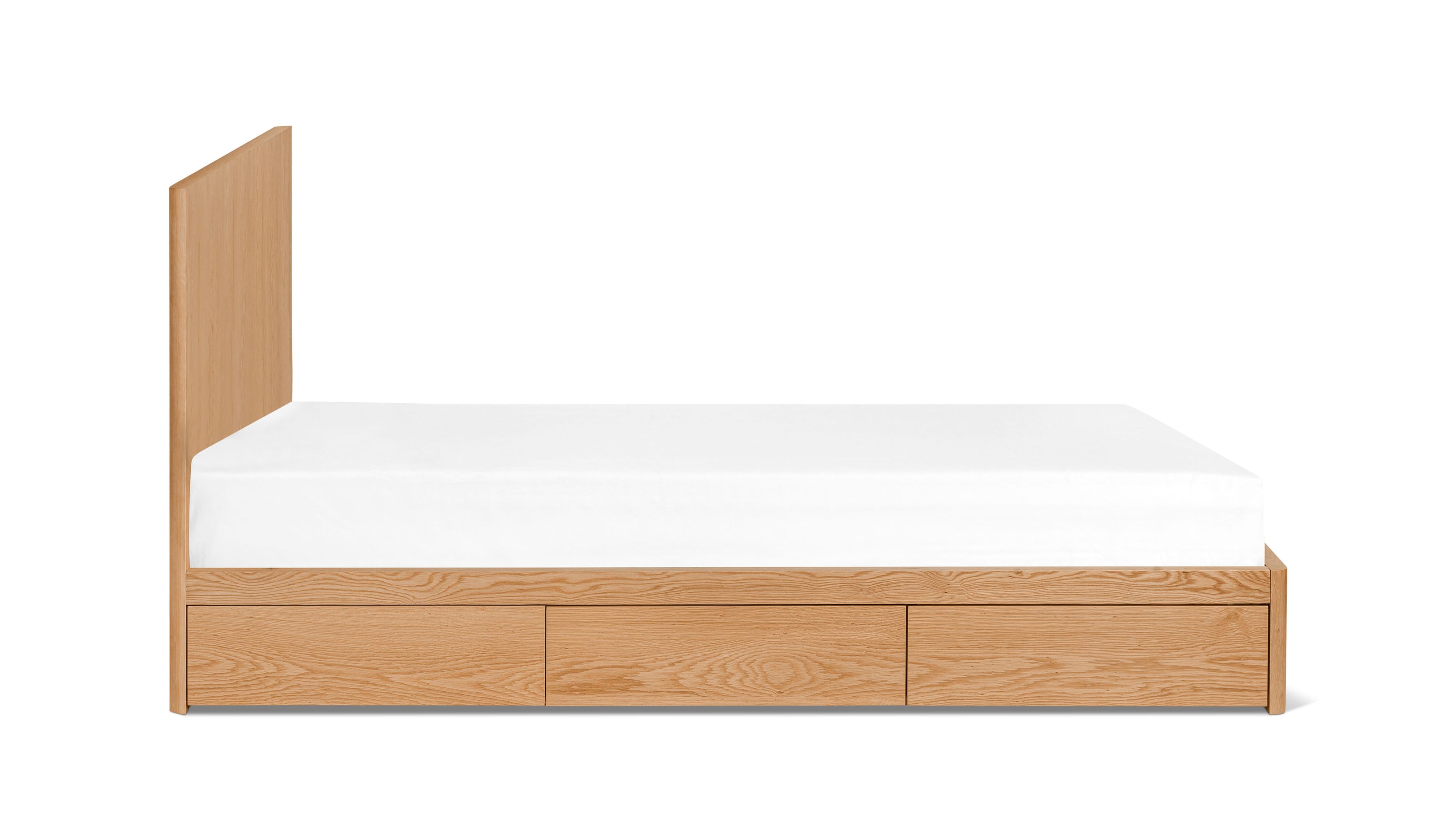 Form Storage Bed, Queen, White Oak