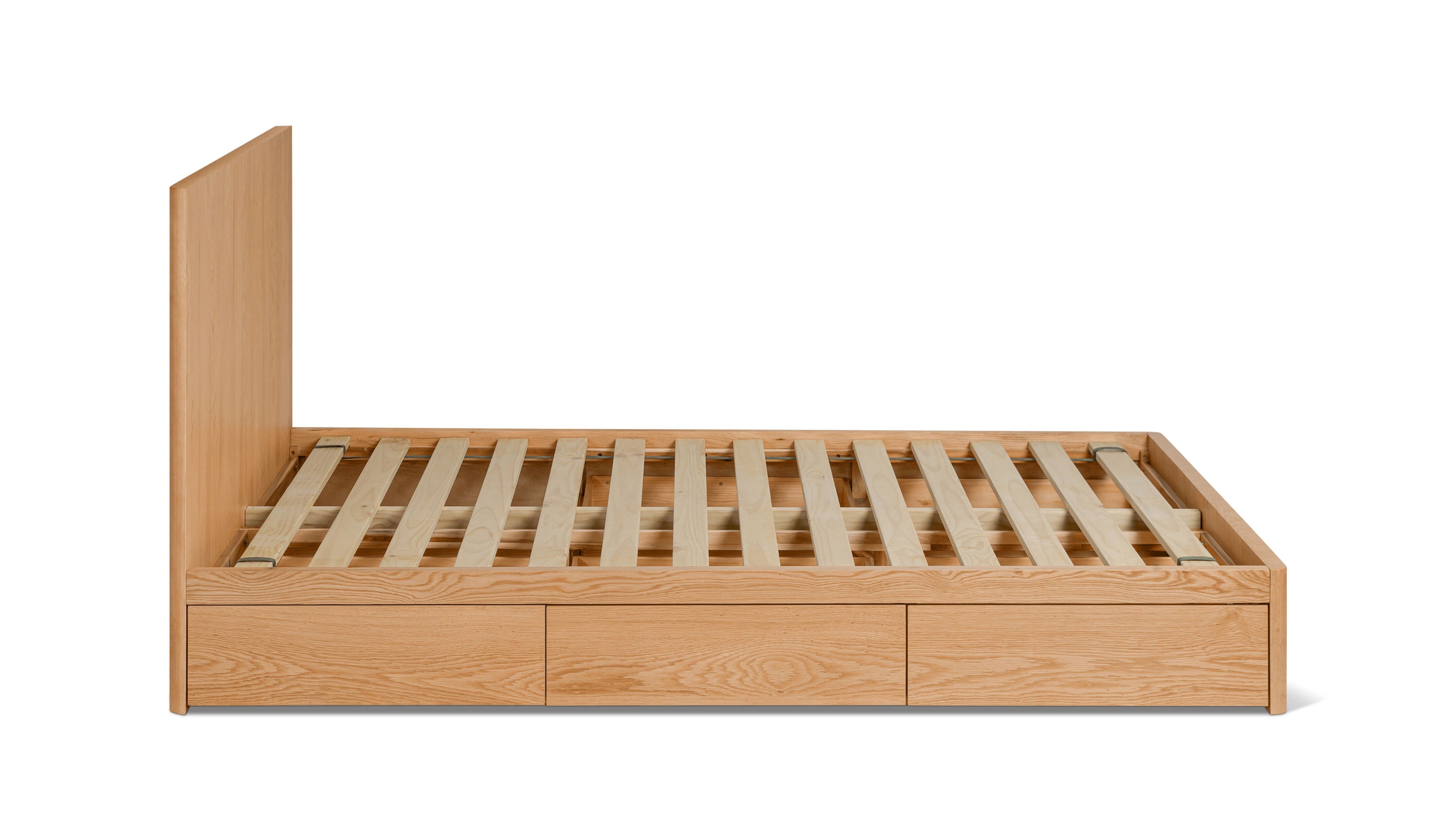 Form Storage Bed, Queen, White Oak