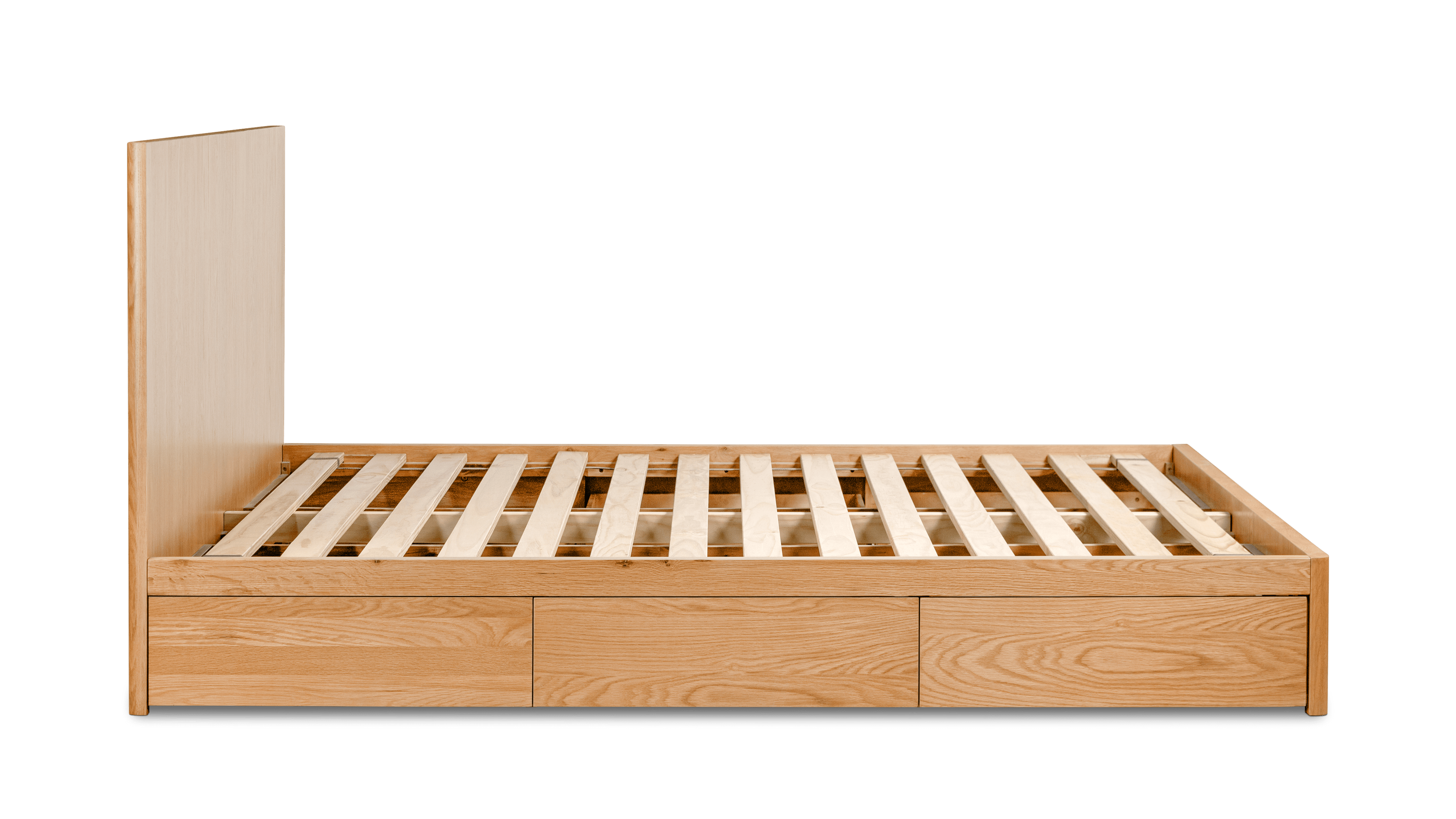 Form Bed With Storage, King, White Oak - Image 7