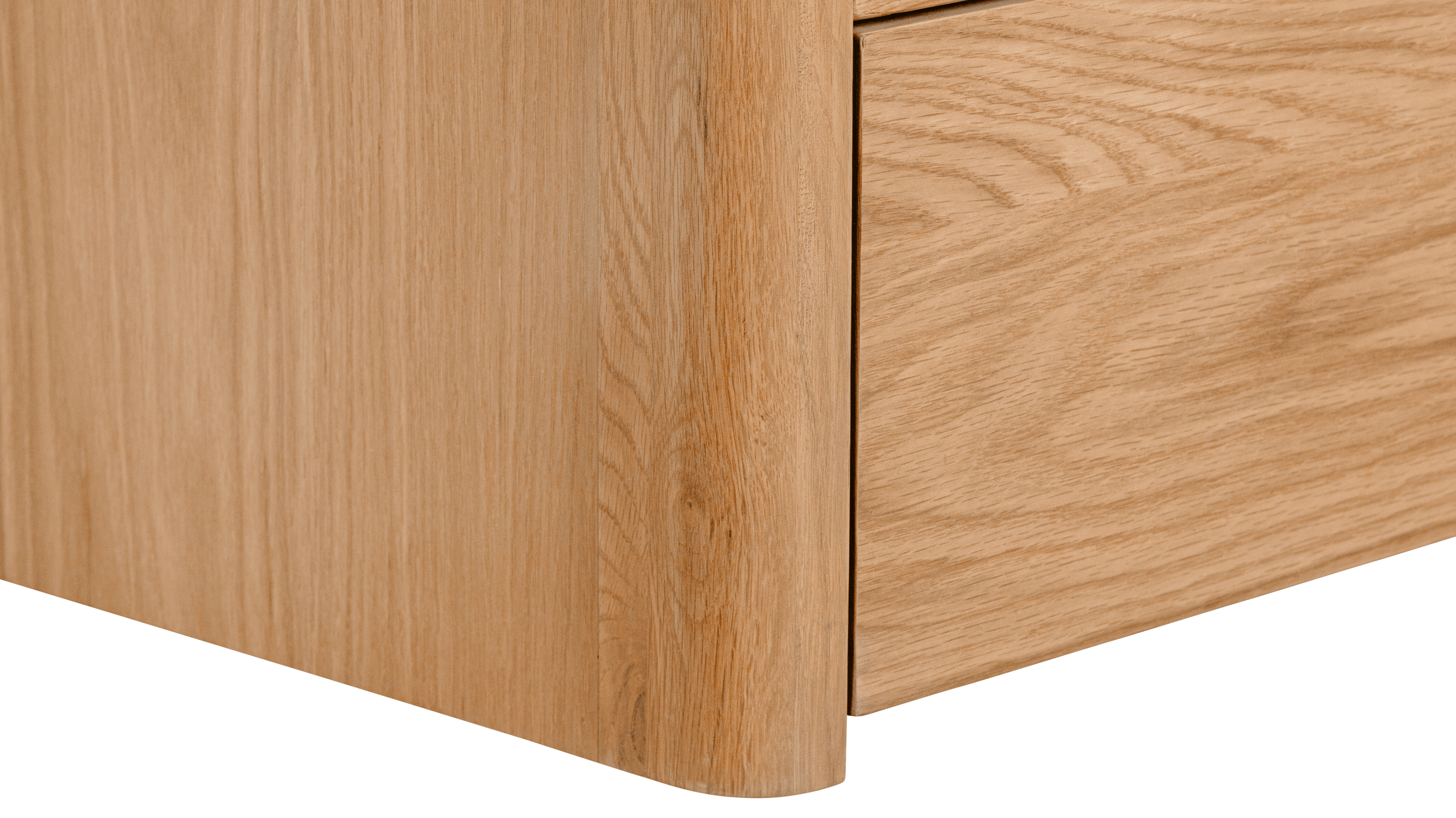 Form Bed With Storage, King, White Oak - Image 9