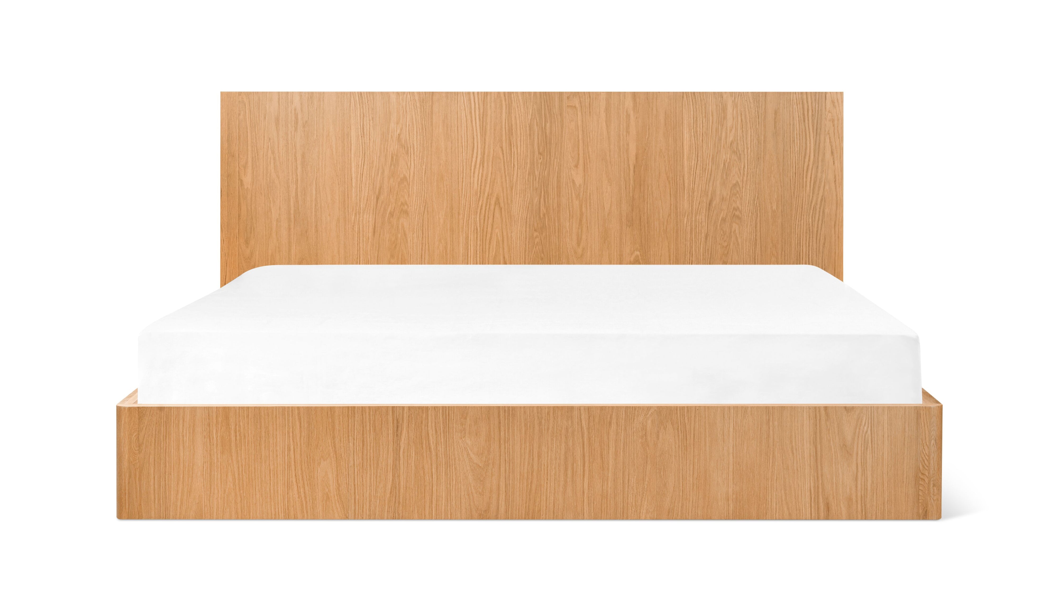 Form Storage Bed, King, White Oak