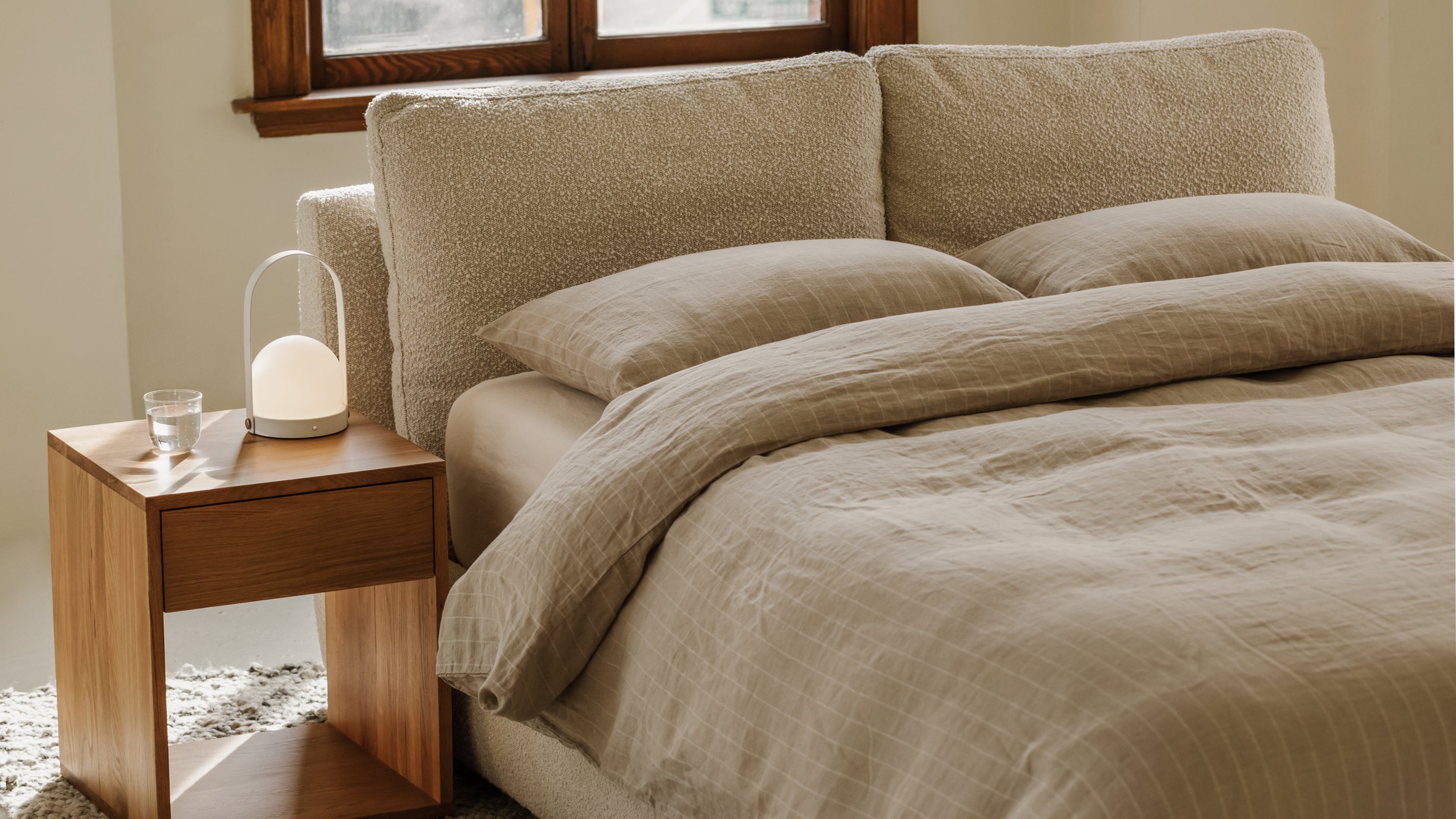 Cloud Bed, King, Cream Boucle - Image 8