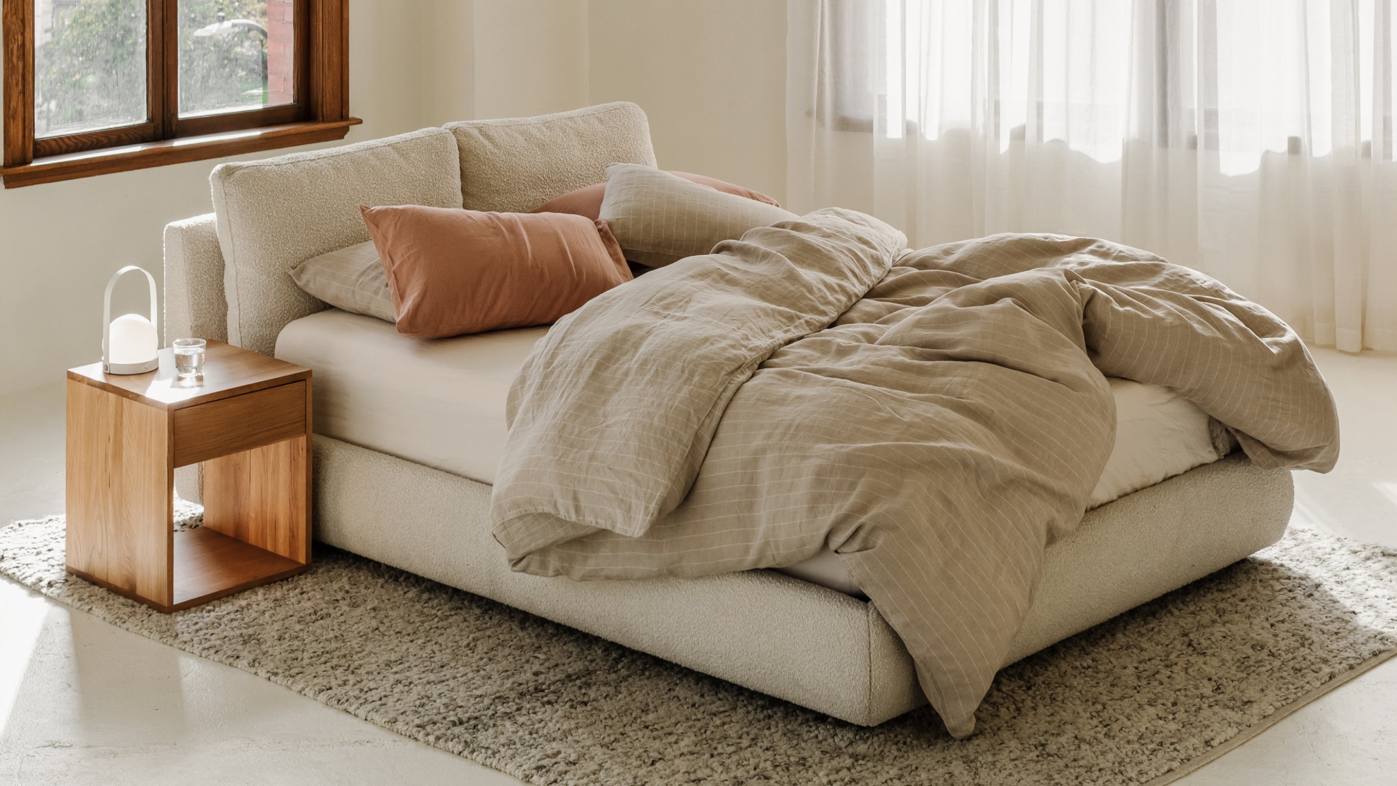 Cloud Bed, King, Cream Boucle - Image 3