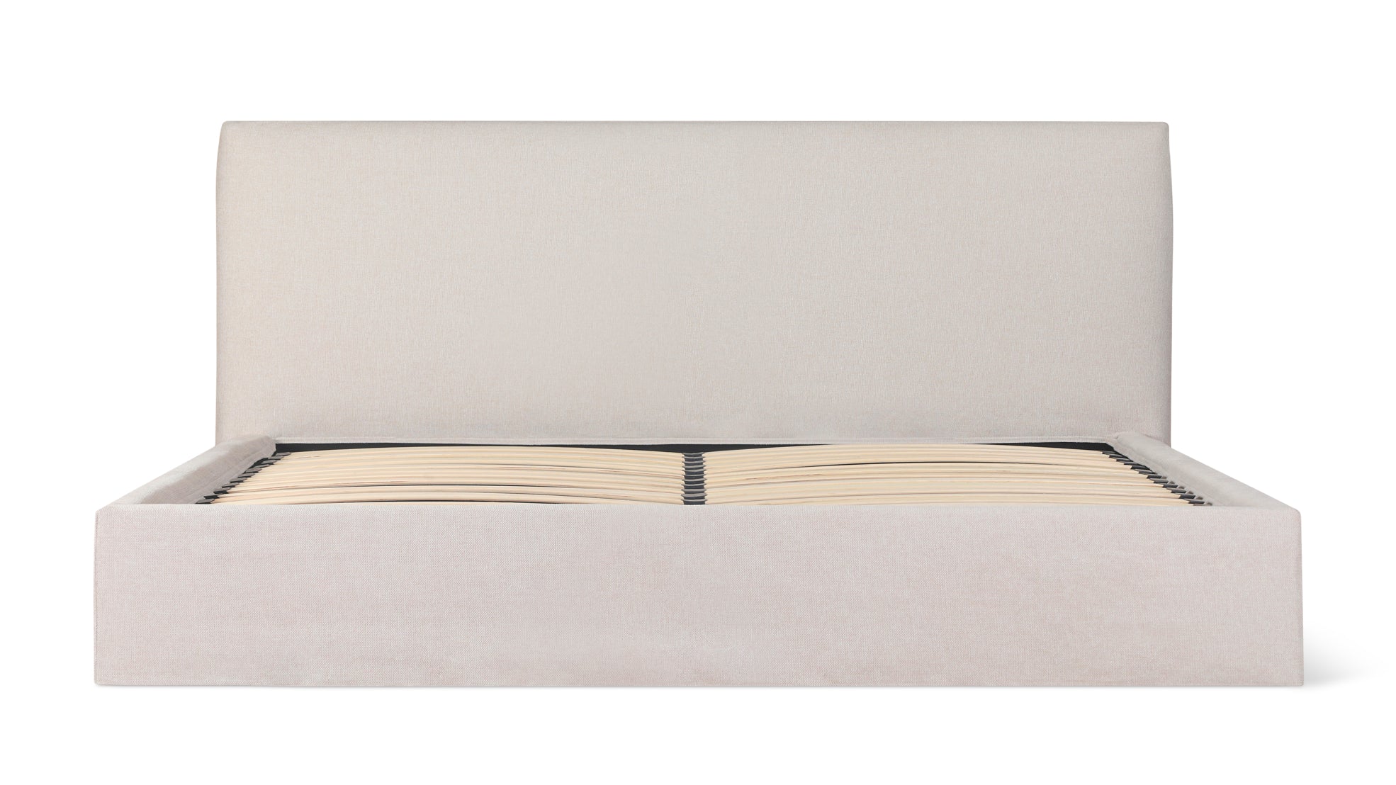 Wave Bed High Headboard with Storage, Queen, Latte - Image 7