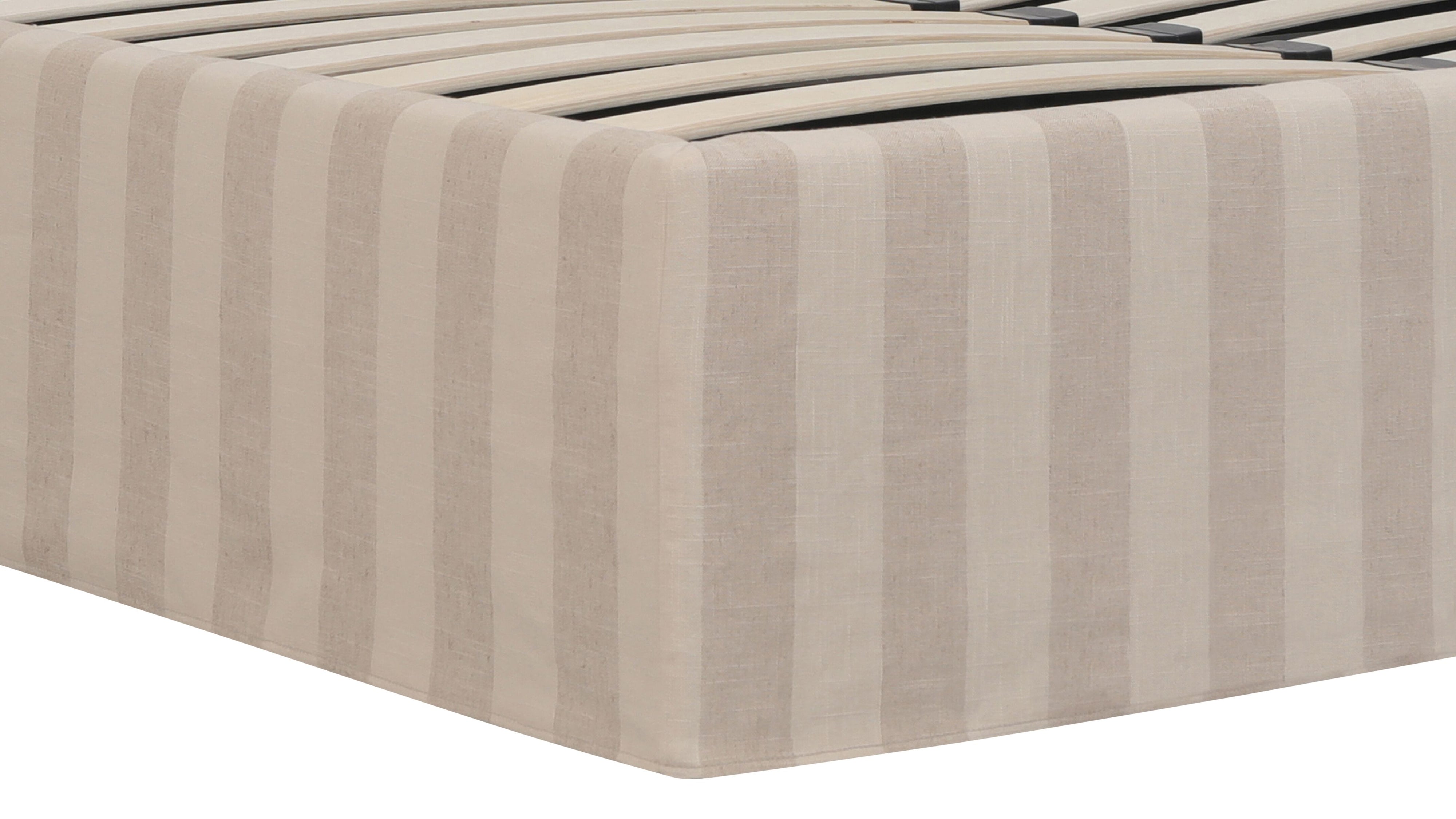 Wave Bed High Headboard with Storage, Queen, Dover Stripe