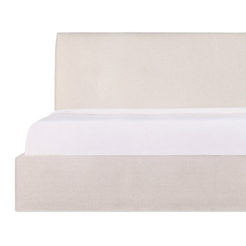 Wave Bed High Headboard with Storage, King, Latte - Image 14