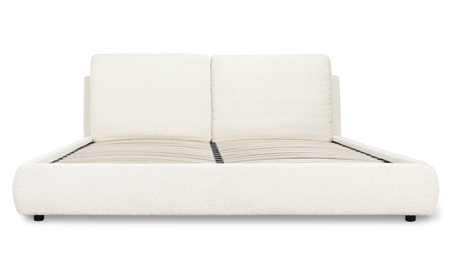 Cloud Bed with Storage, King, Cream Boucle - Image 10