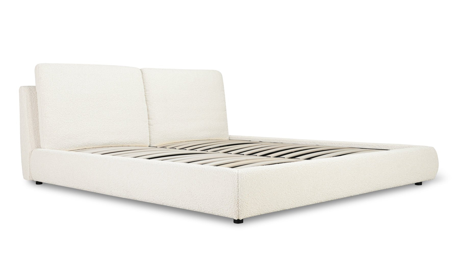 Cloud Bed with Storage, King, Cream Boucle - Image 11