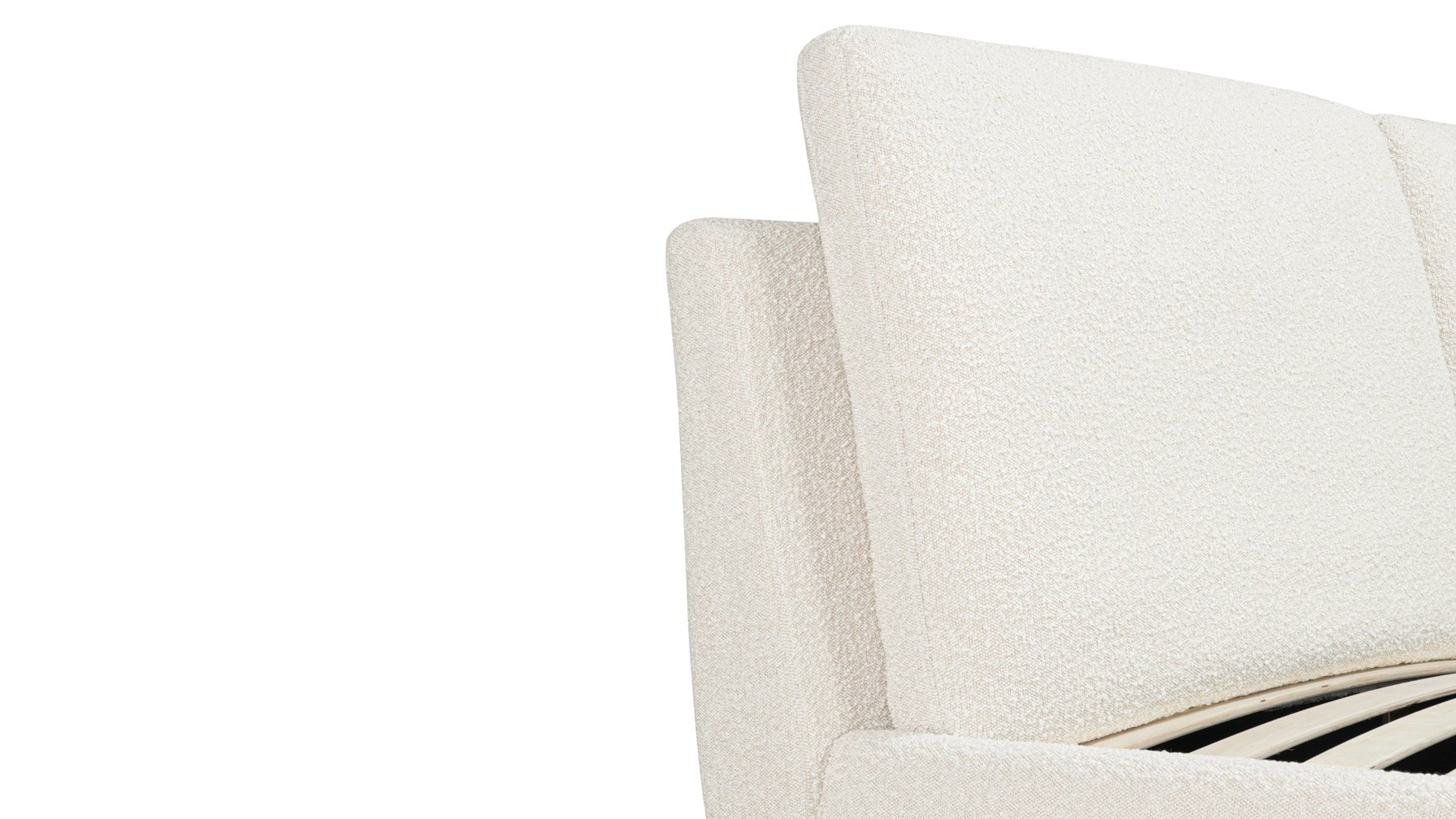 Cloud Bed with Storage, King, Cream Boucle - Image 14