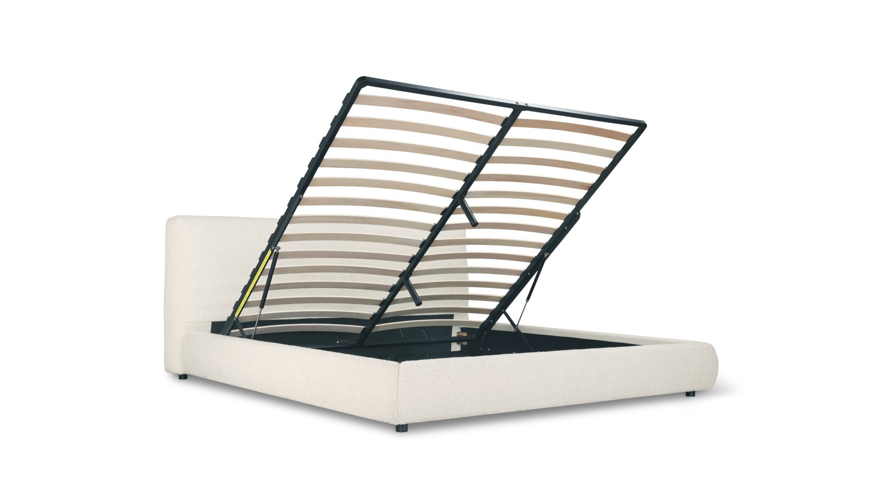 Dream Bed With Storage, King, Cream Boucle - Image 10