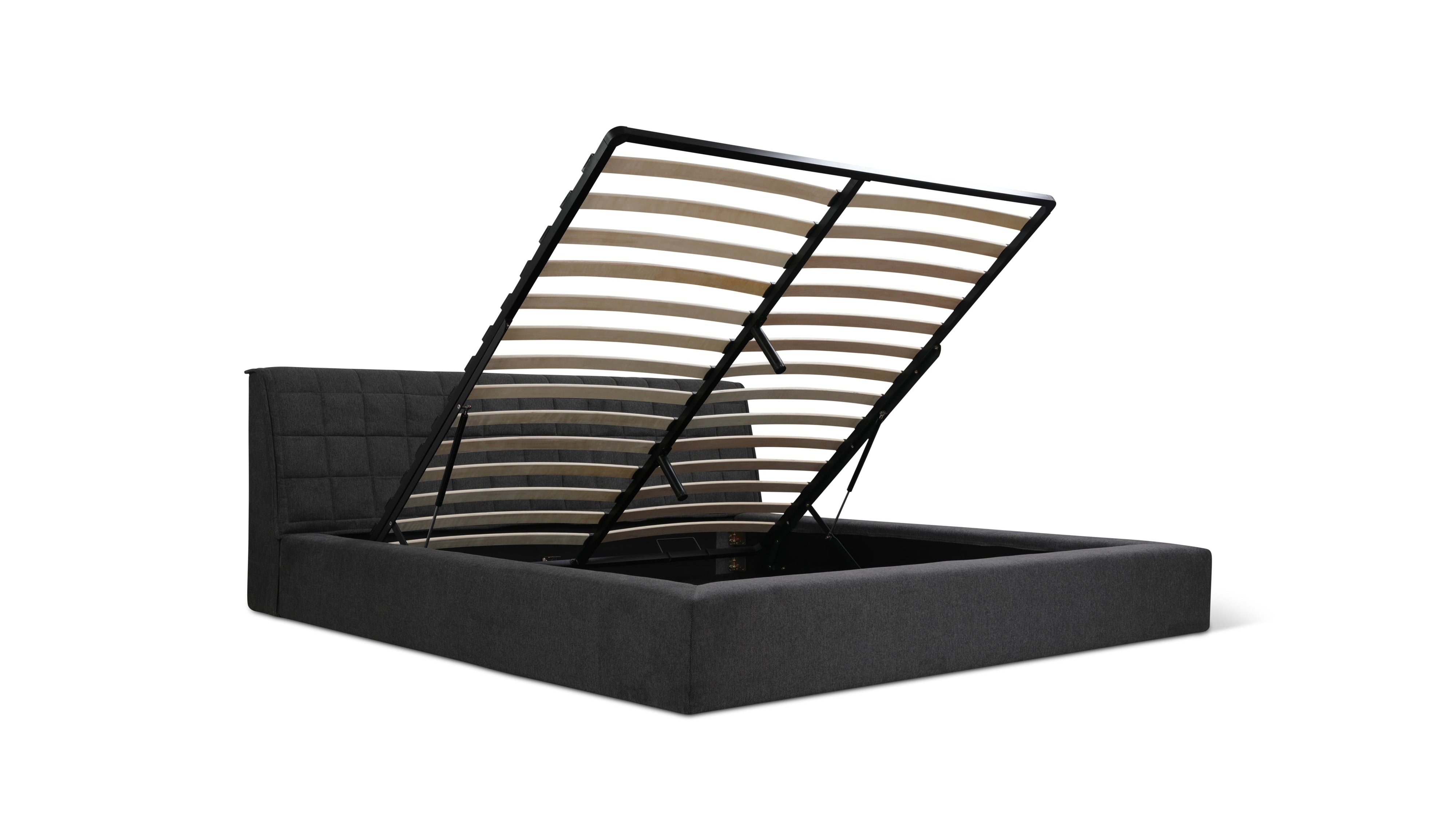 Quilt Bed With Storage, Queen, Space Grey - Sundays Company CanadaBED-RN-032-041-0