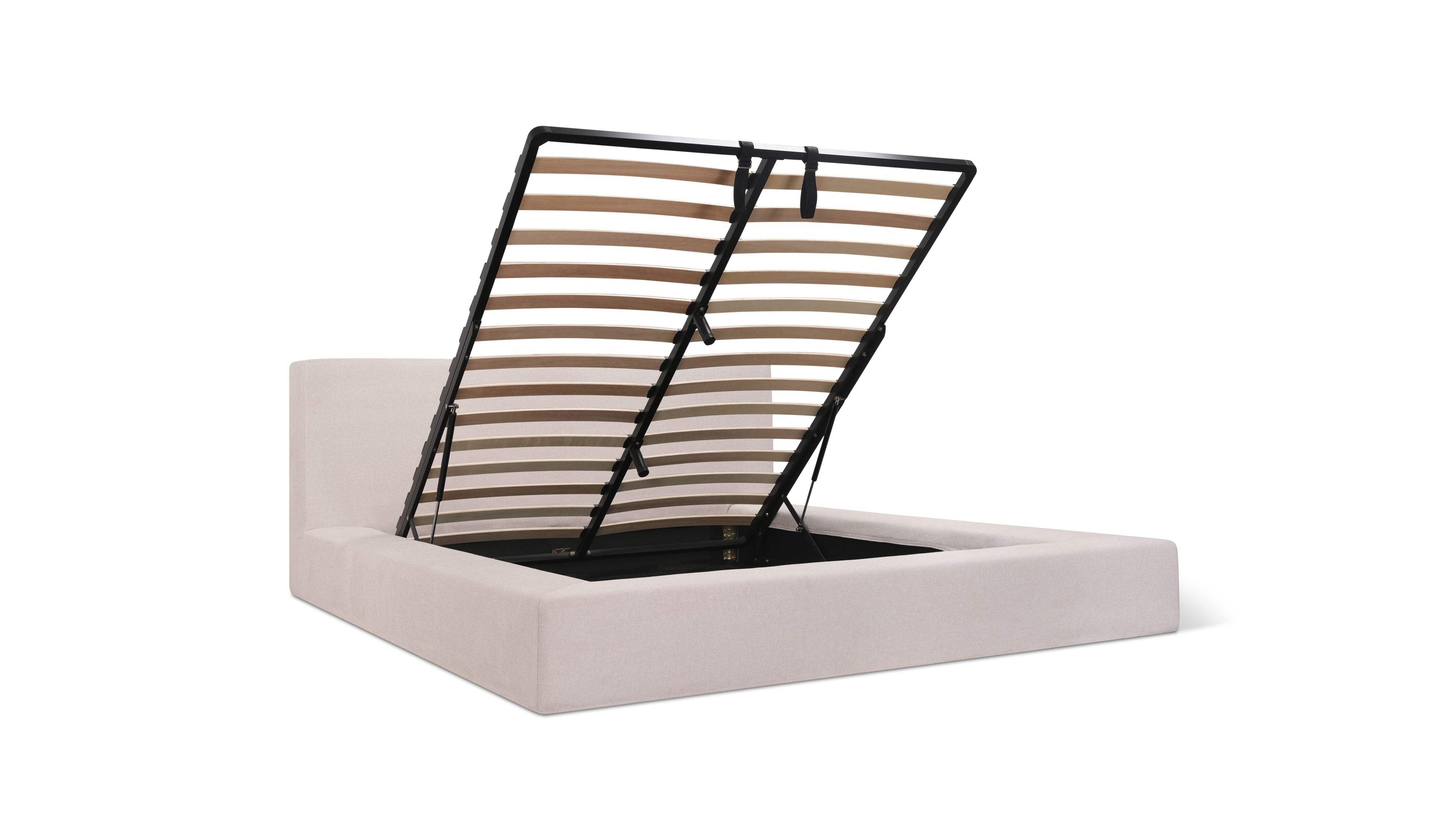 Movie Night™ Storage Bed, Queen, Latte