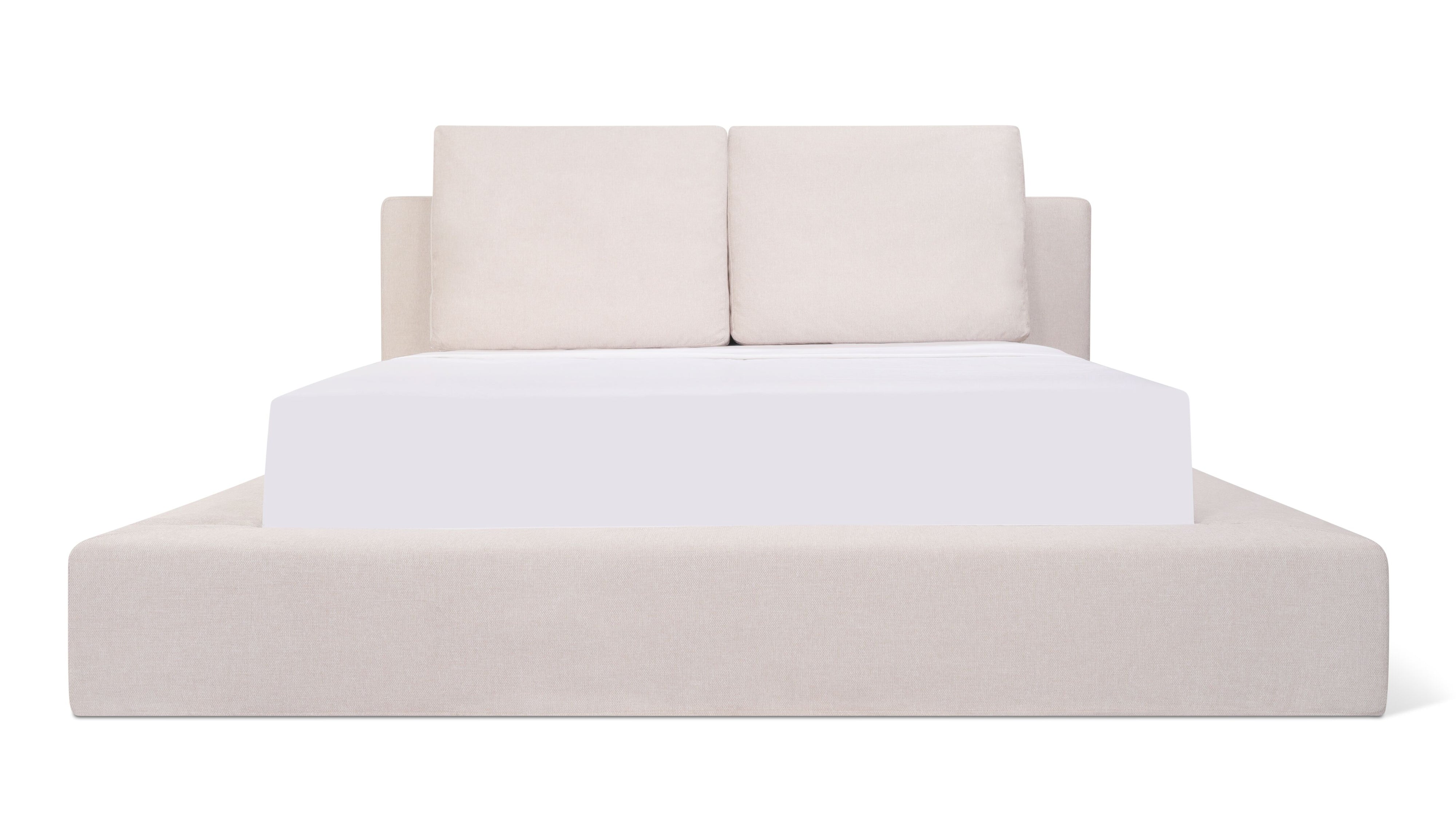 Movie Night™ Storage Bed, Queen, Latte
