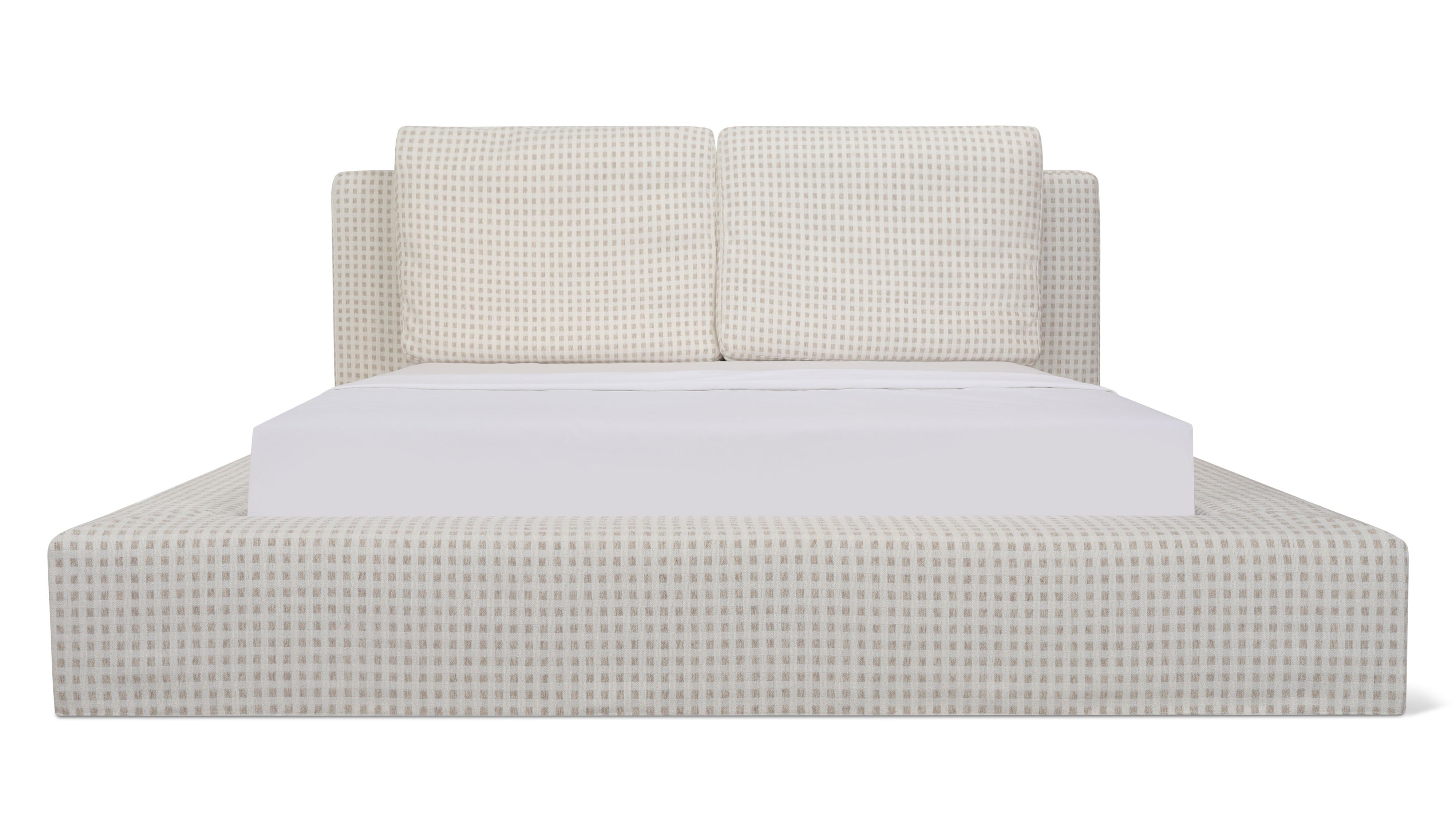 Movie Night™ Storage Bed, Queen, Carmel Check