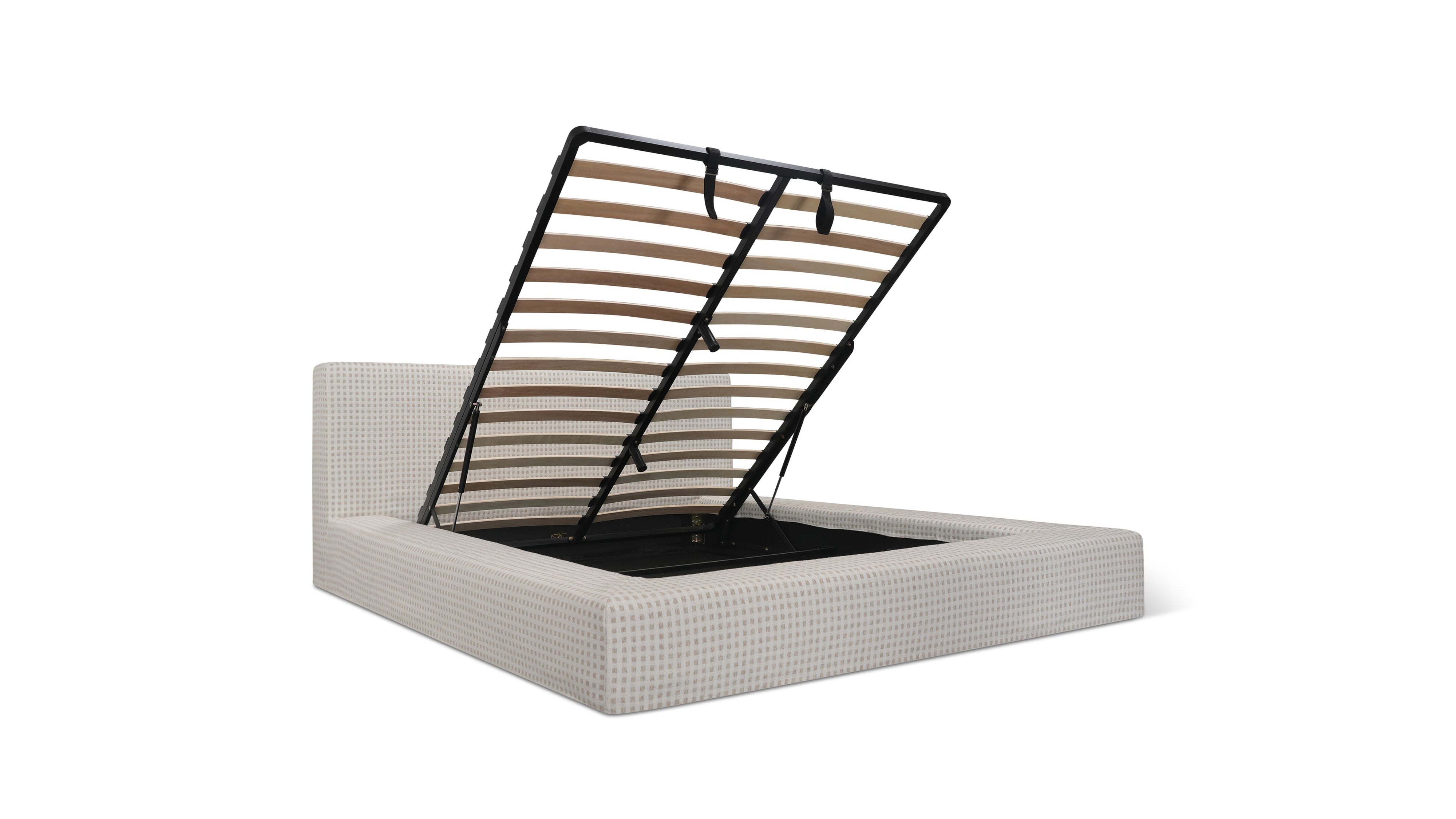 Movie Night™ Storage Bed, Queen, Carmel Check