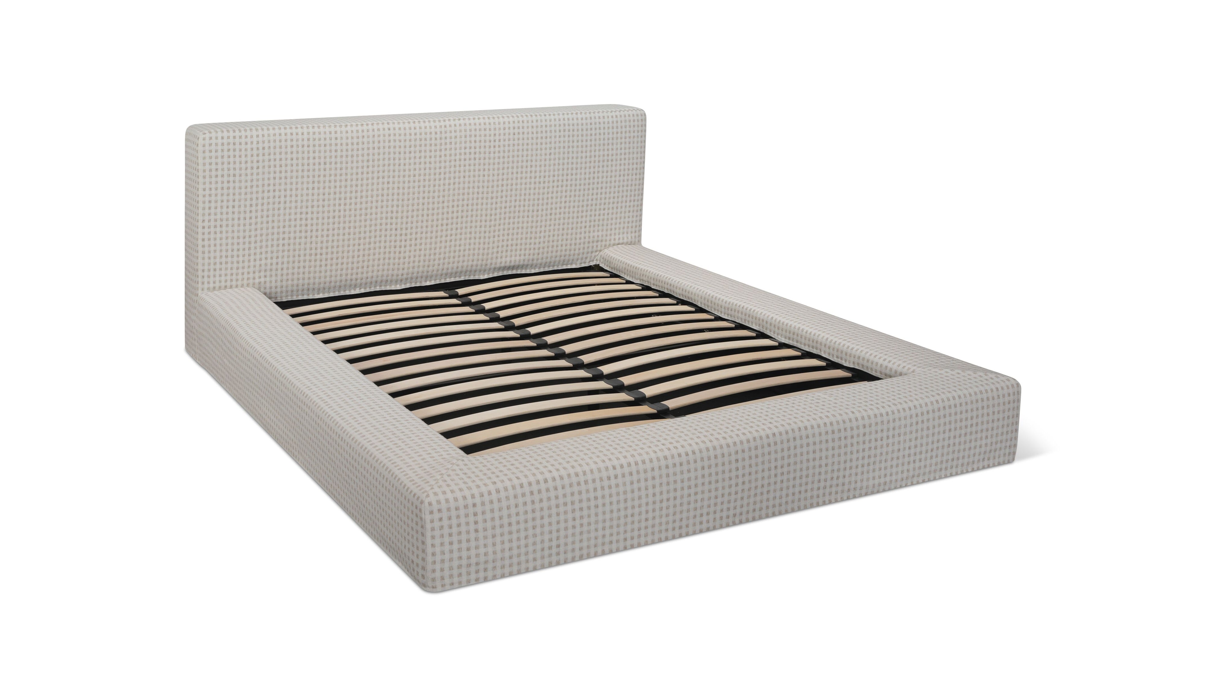 Movie Night™ Storage Bed, Queen, Carmel Check