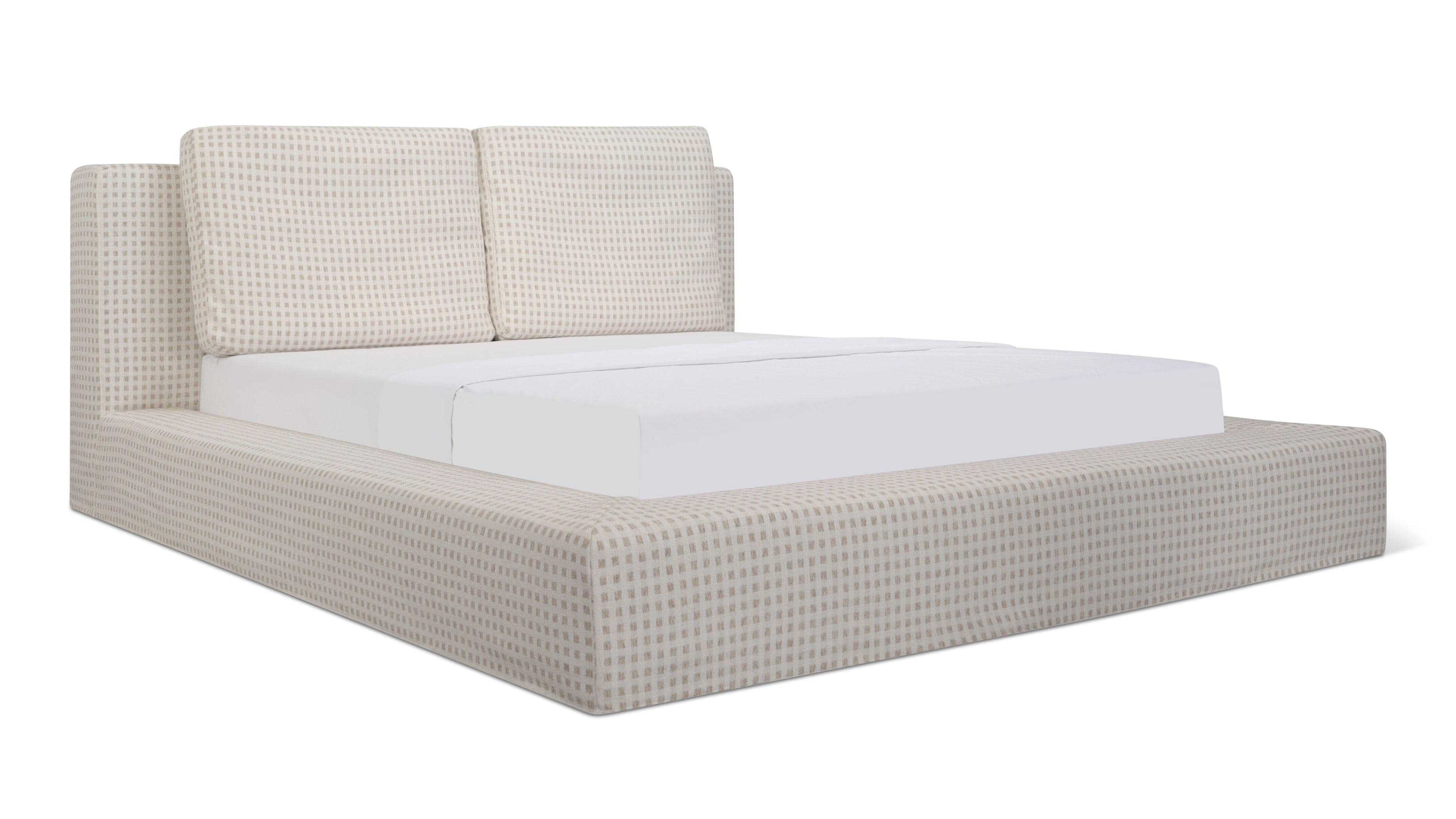 Movie Night™ Storage Bed, Queen, Carmel Check