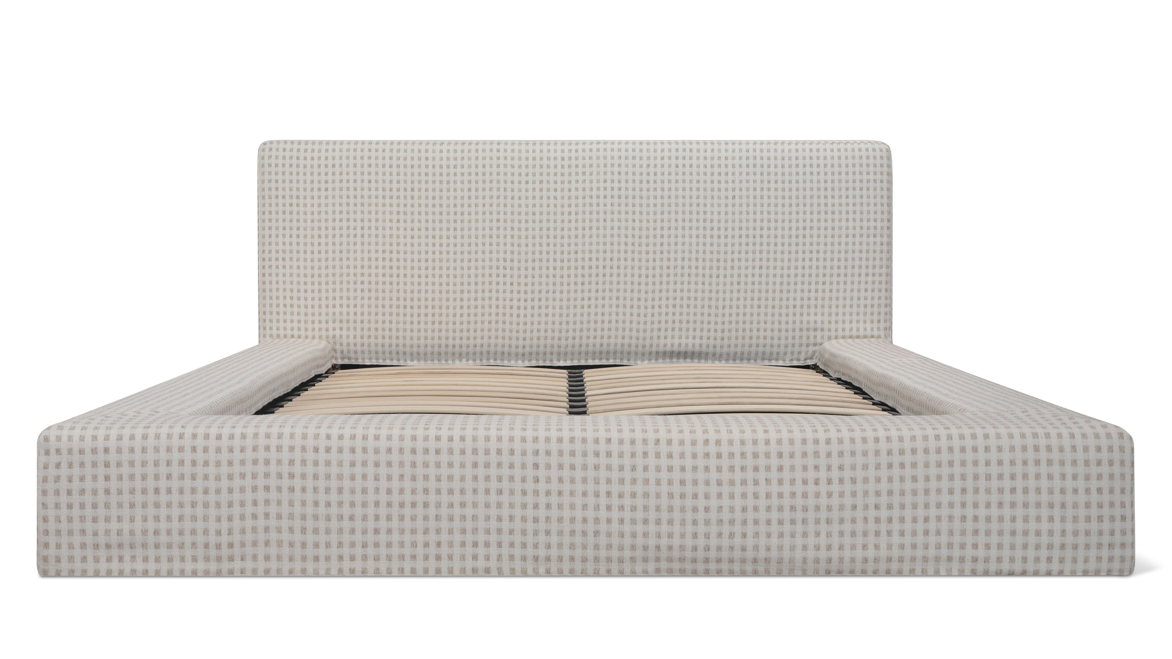 Movie Night™ Storage Bed, Queen, Carmel Check
