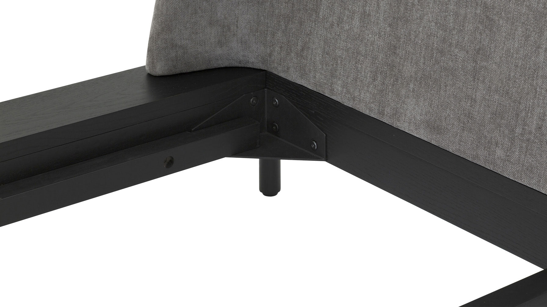 Easy Edge Bed, King, Black Oak - Image 8