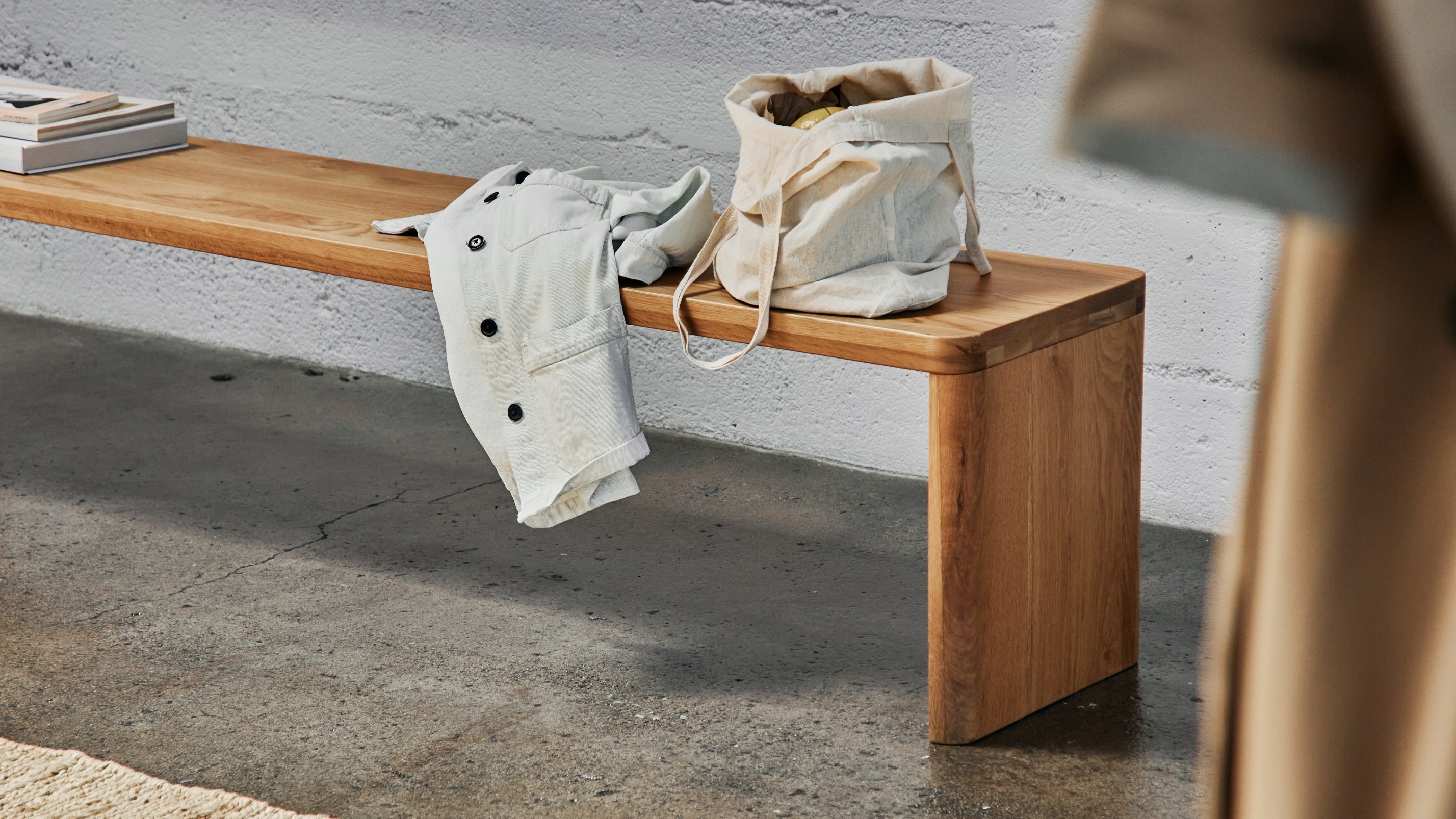 Form Bench, Seats 4, Oak - Image 6