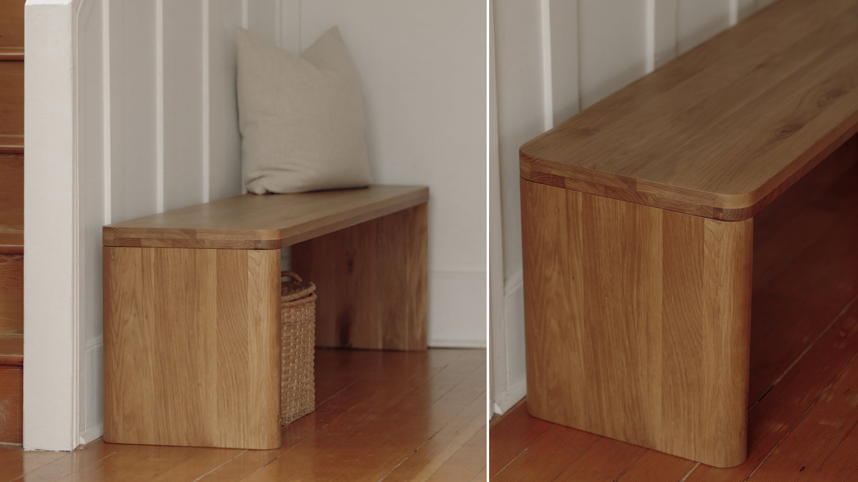 Form Bench, Seats 2, Oak - Image 4