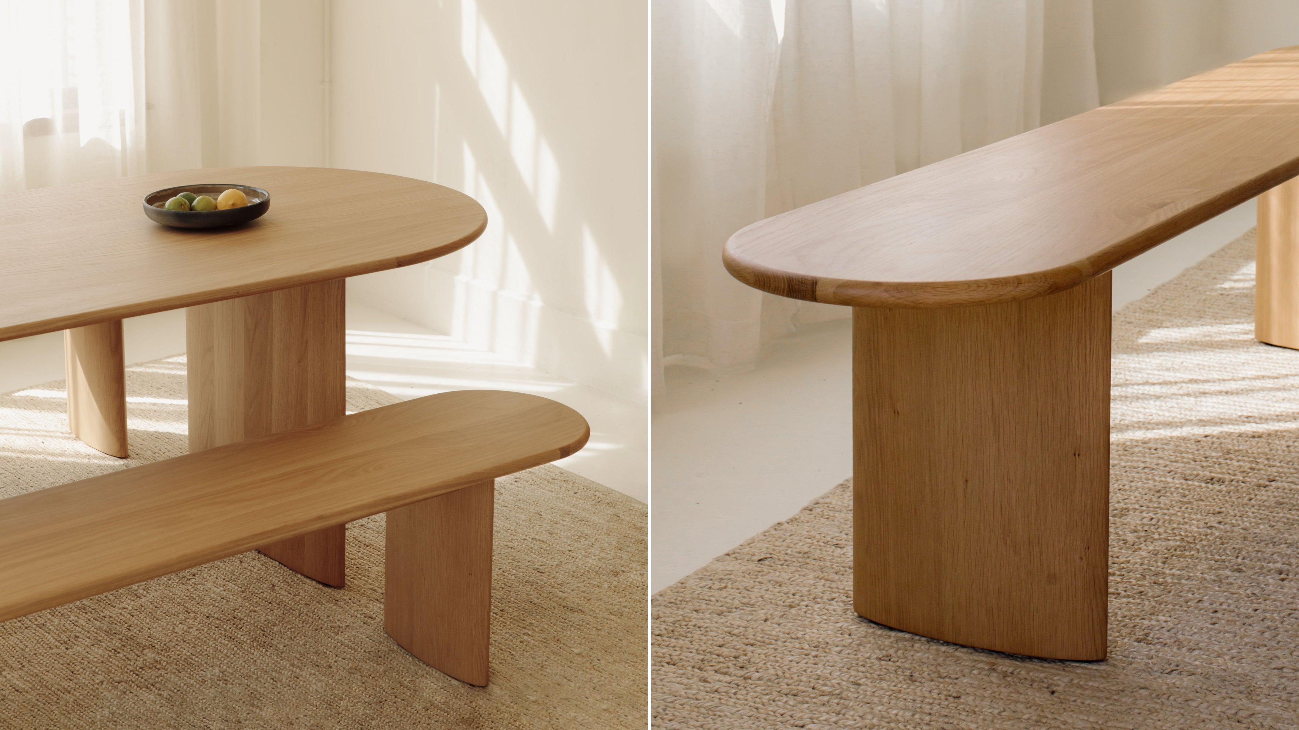 Union Bench, Seats 3, White Oak