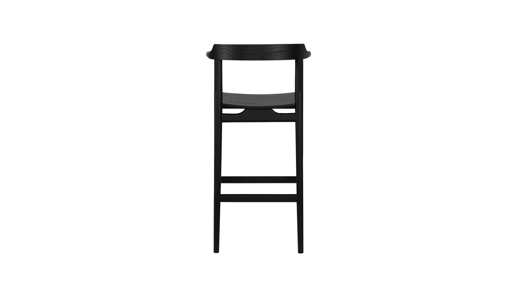 Tuck In Stool, Bar, Black Ash, Wood Seat - Image 9
