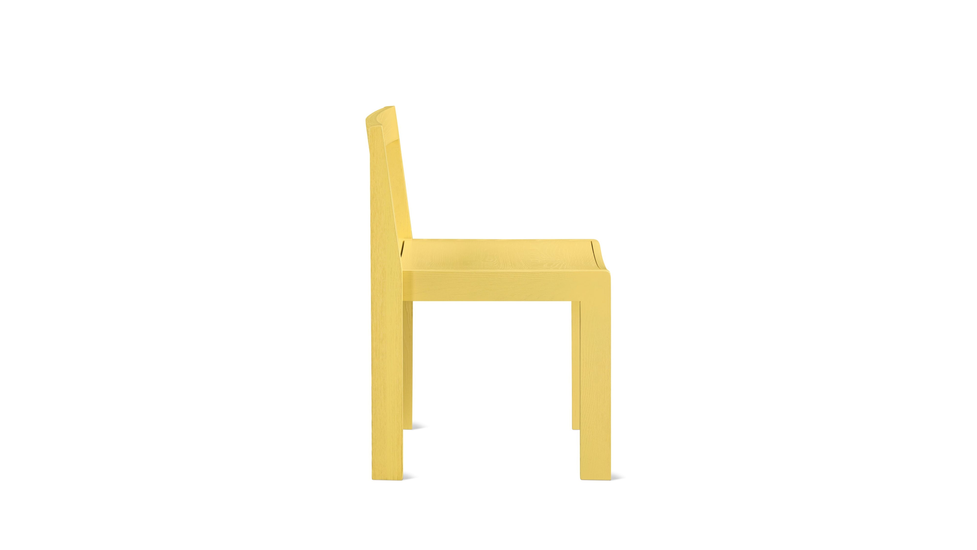 Plane Dining Chair (Set of Two), Lemon