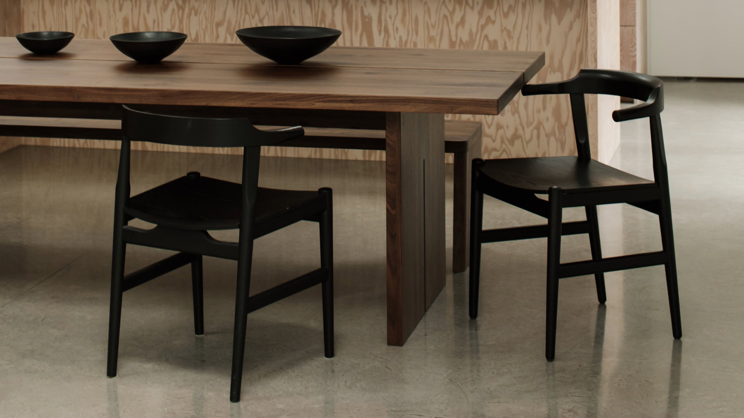 Tuck In Dining Chair, Wood Seat, Black Ash - Image 3