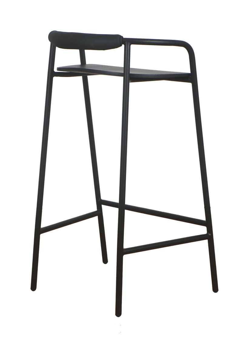 Slow Mornings Stool, Bar, Black/Black Metal - Image 6