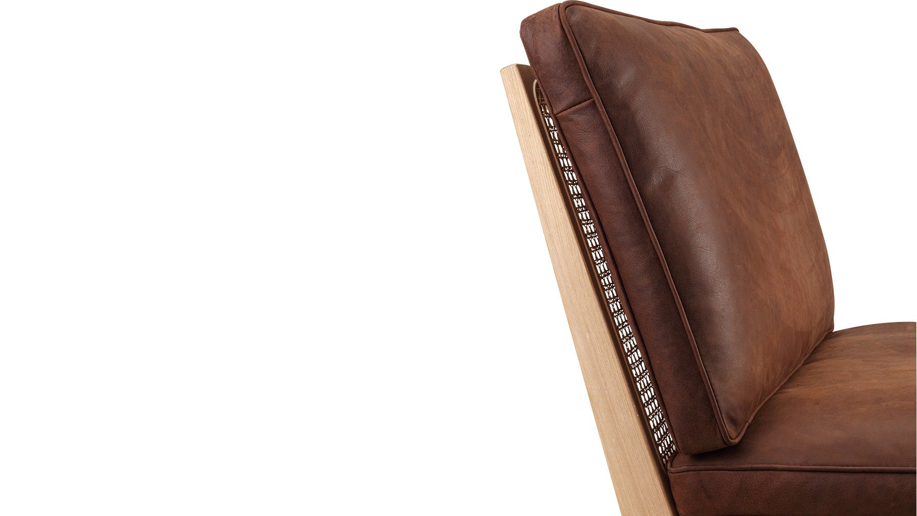 Endless Summer Lounge Chair with Cushion, Ash/Cognac Leather - Image 7