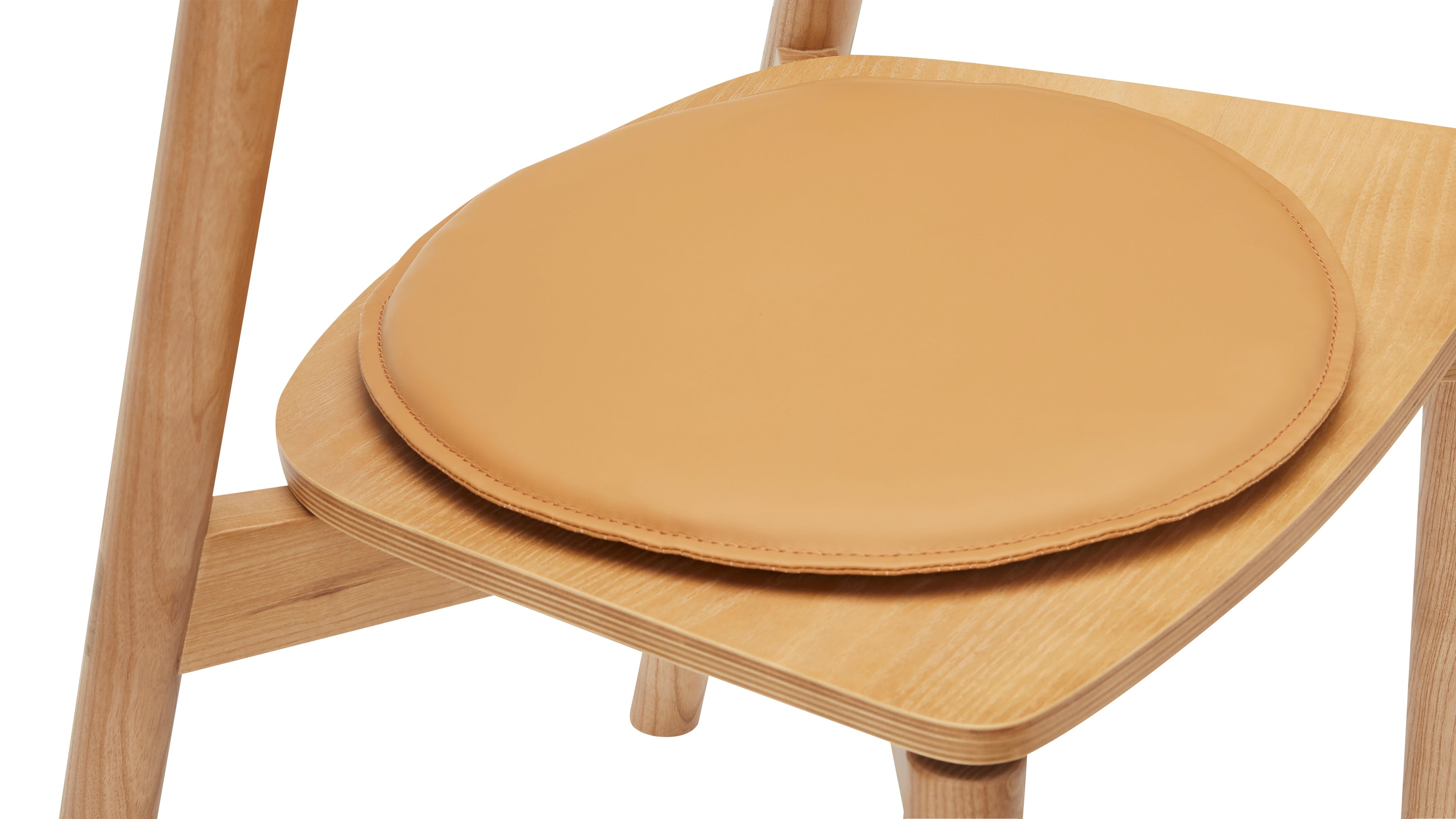 Round Seat Cushion, Cognac