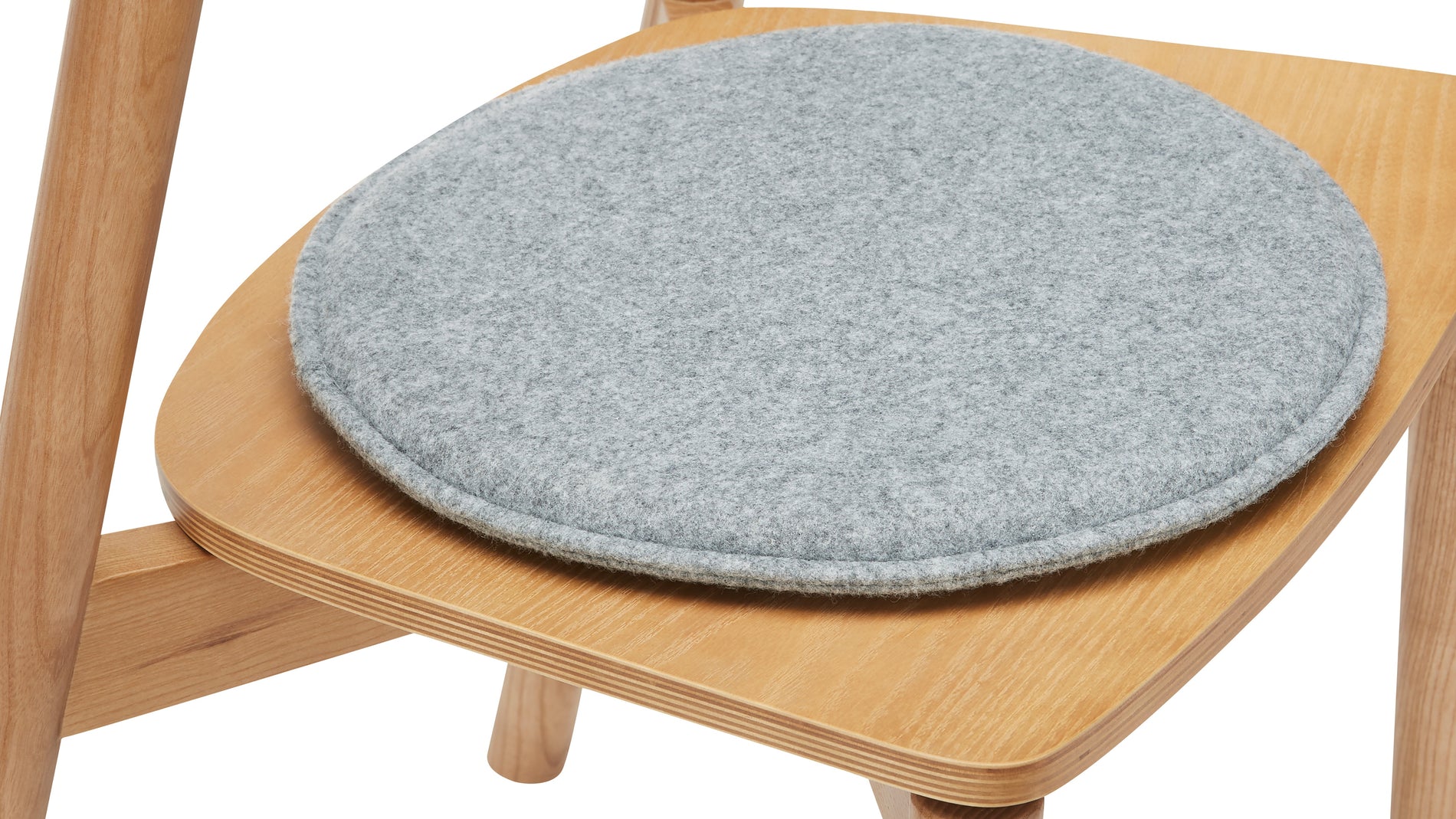 Round Seat Cushion, Grey Felt_image