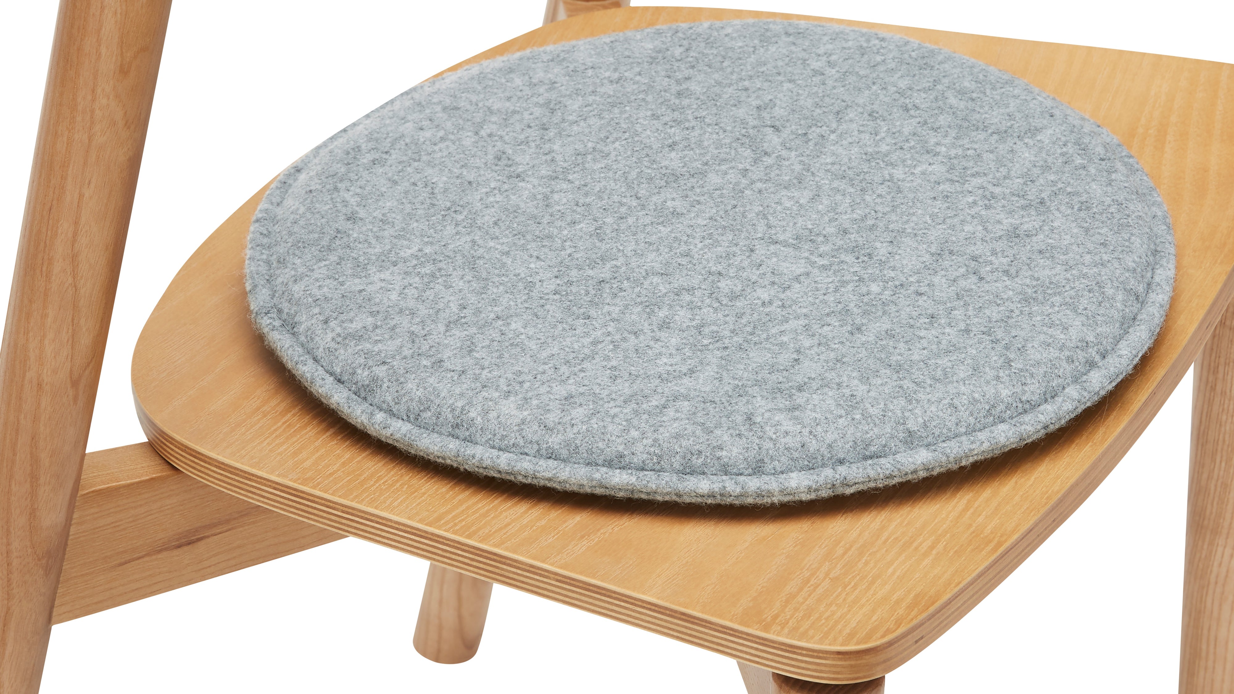 Round Seat Cushion, Grey Felt