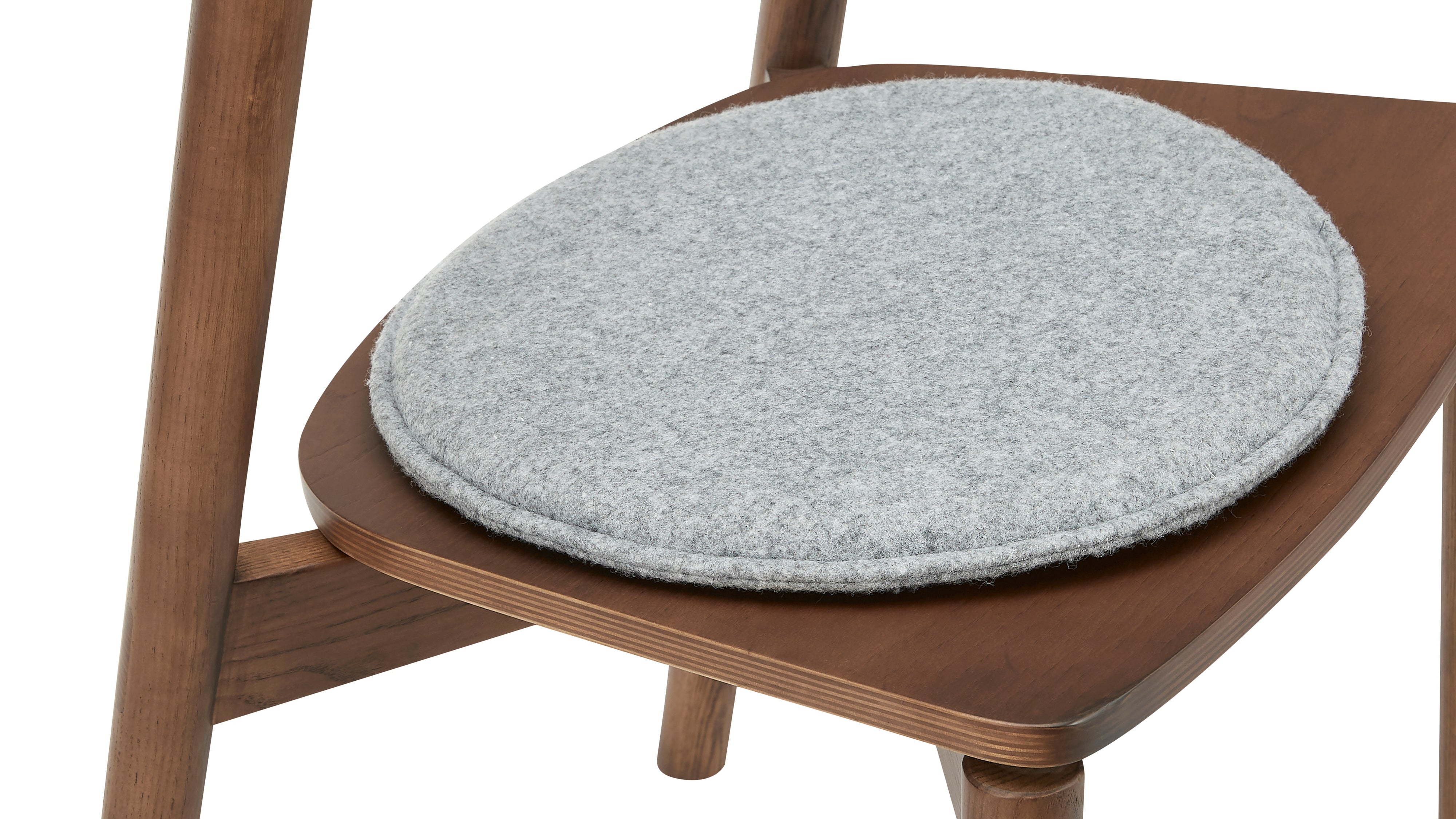 Round Seat Cushion, Grey Felt