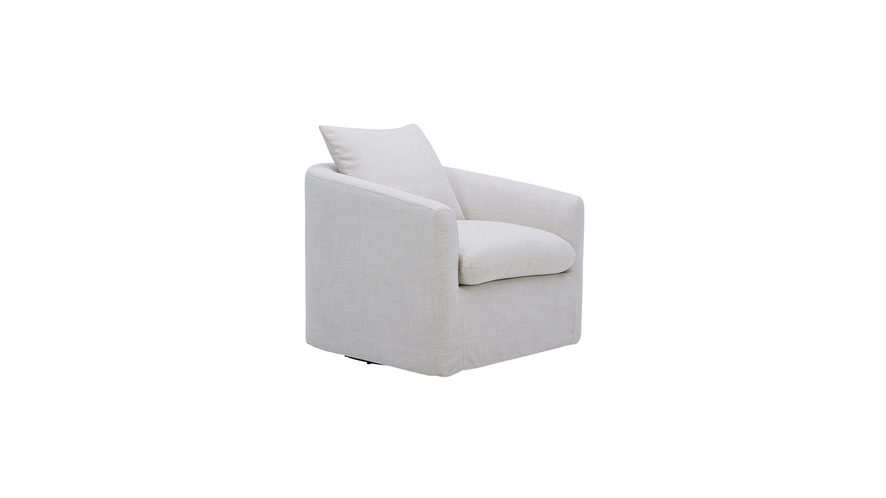 Sink In Swivel Lounge Chair, Pearl - Image 10